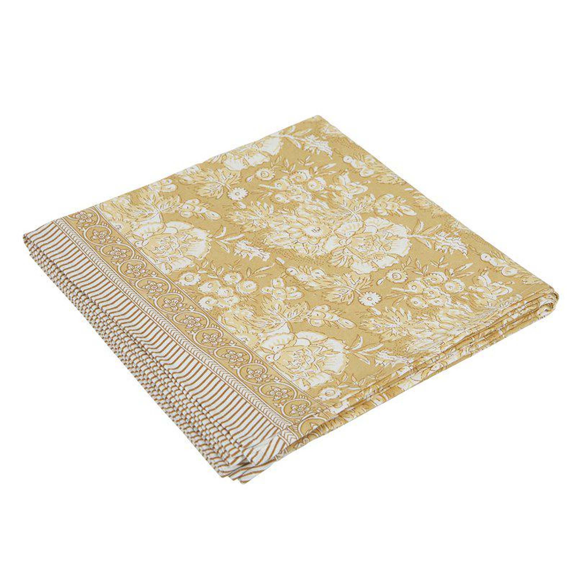 Bordduk Okergul 140x250cm 100% Vokset Bomull
