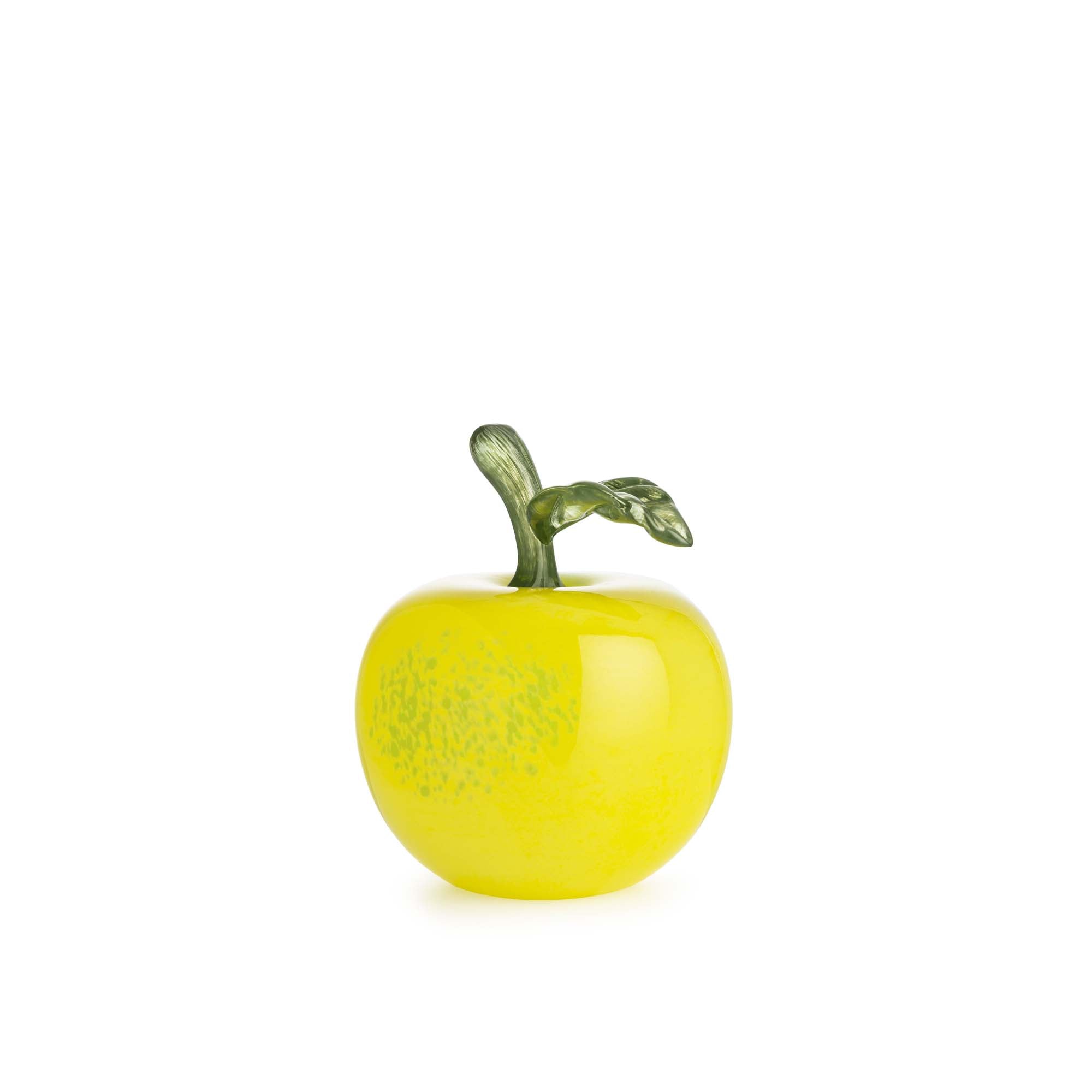 Hadeland Glassverk Glasseple Gul 11cm