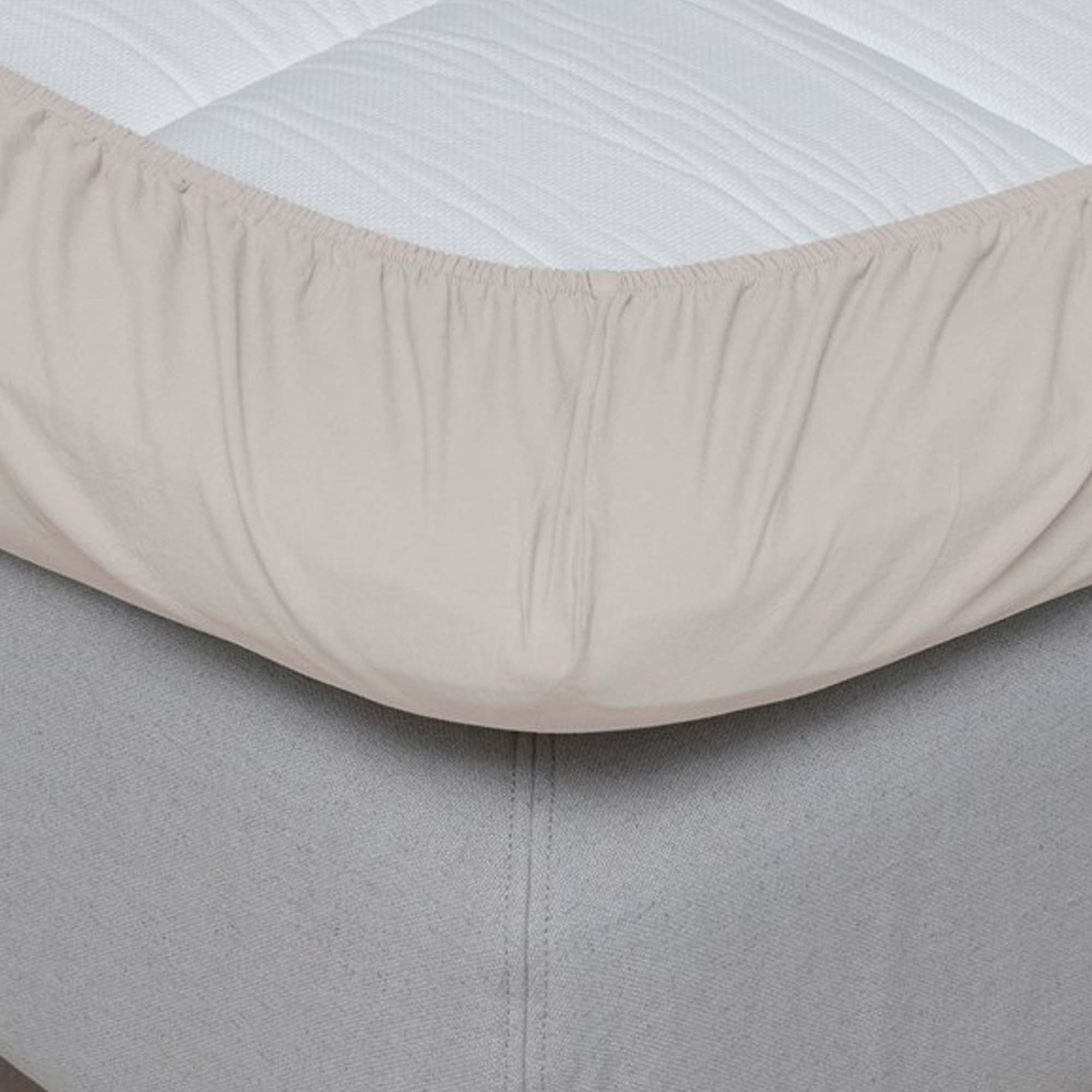 Høie Formsydd Jerseylaken Lys Beige