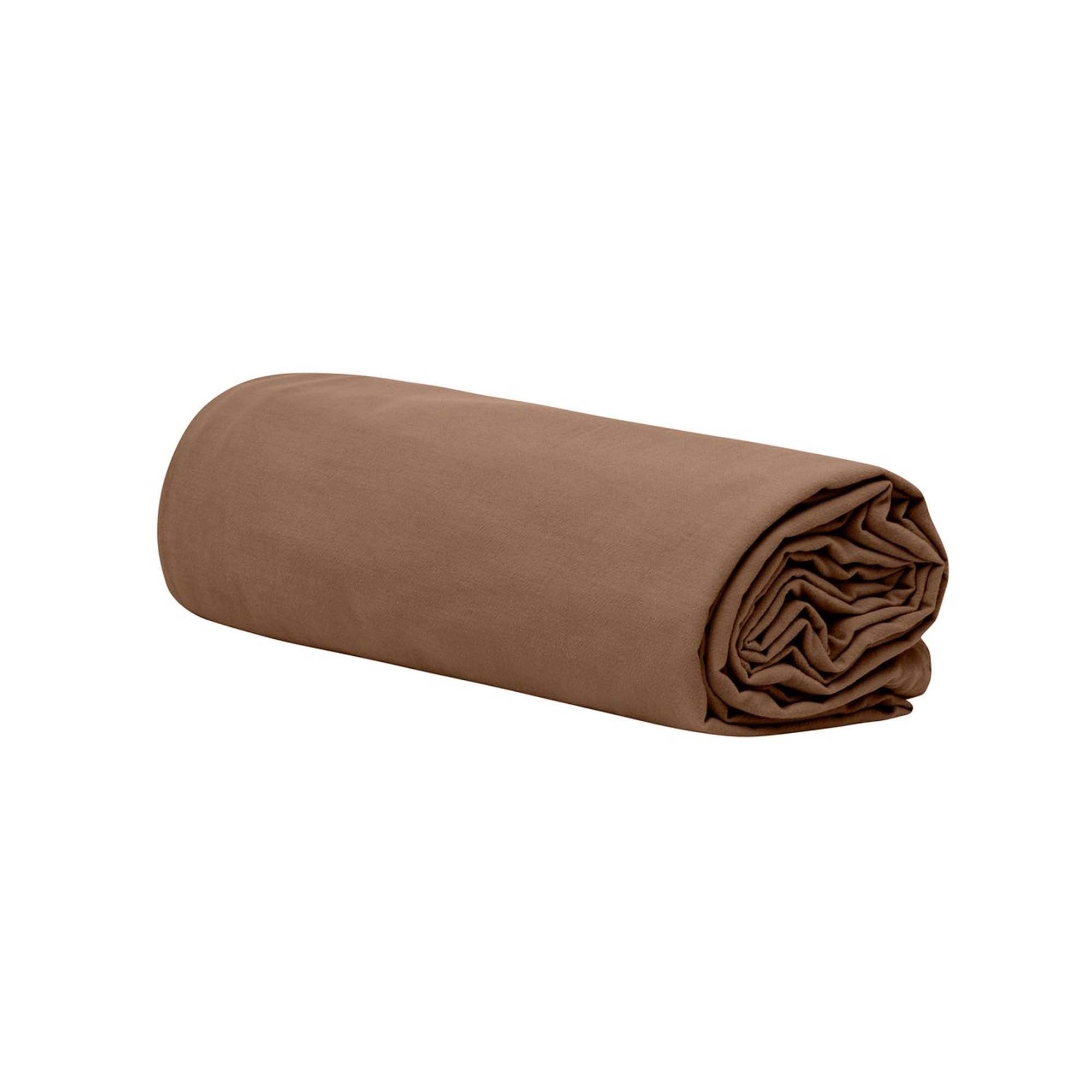 Høie Formsydd Laken Frøya Karamellbrun