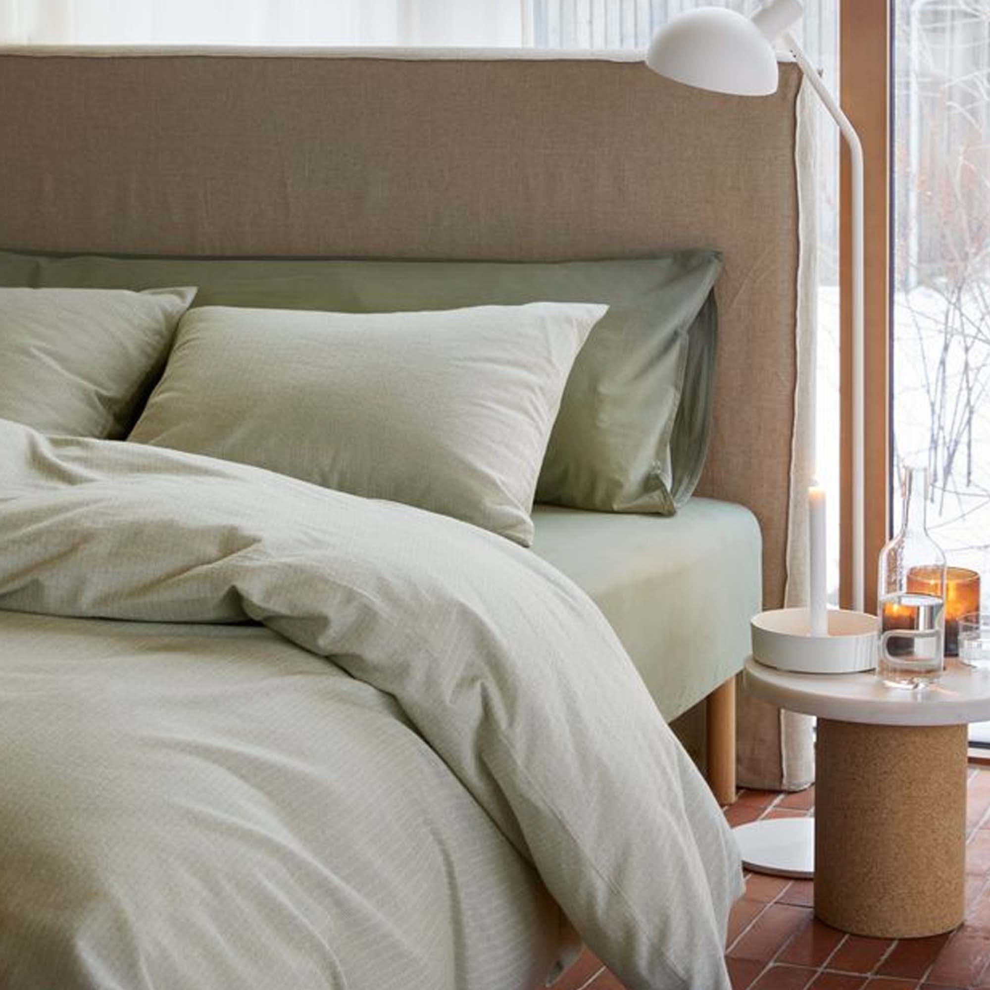 Høie Sengesett Balder Dempet Grønn Flanell