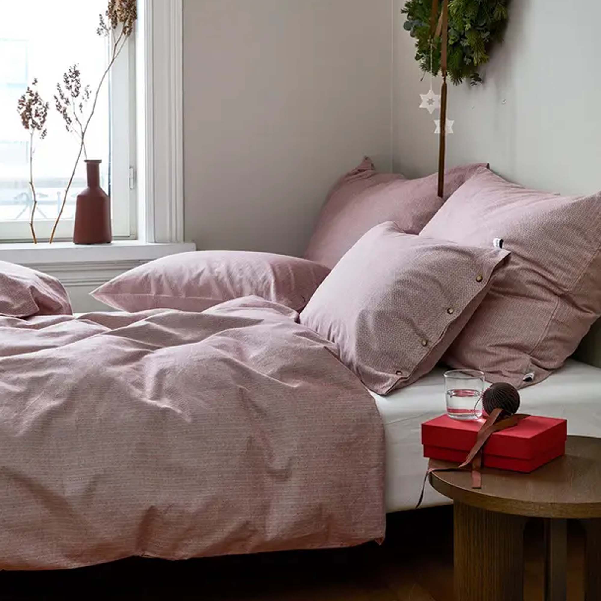 Høie Sengesett Balder Rød Flanell