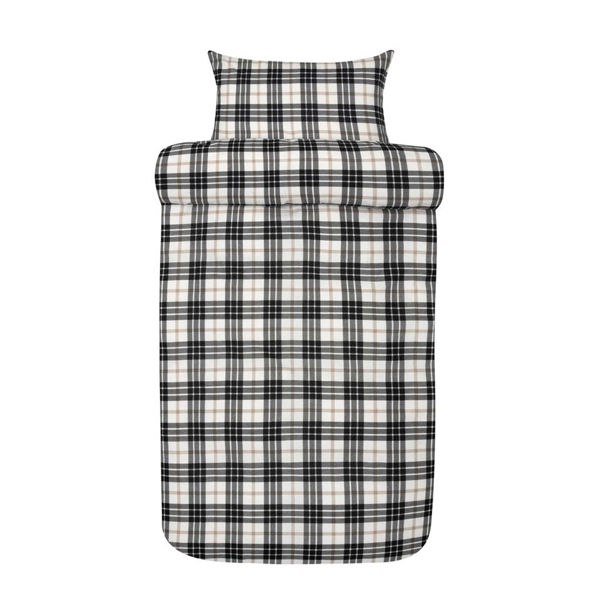 Høie Sengesett Lukas Dempet Sort Flanell