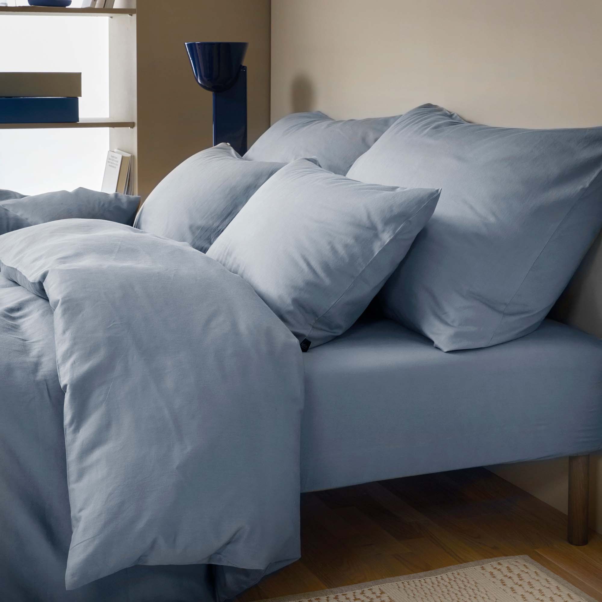 Høie Formsydd Laken Harmoni Dus Blå