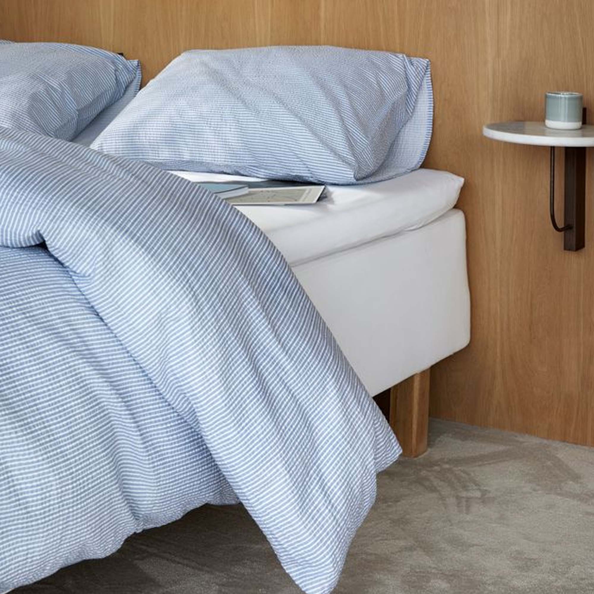 Høie Kreppsengesett Lykke Denimblå