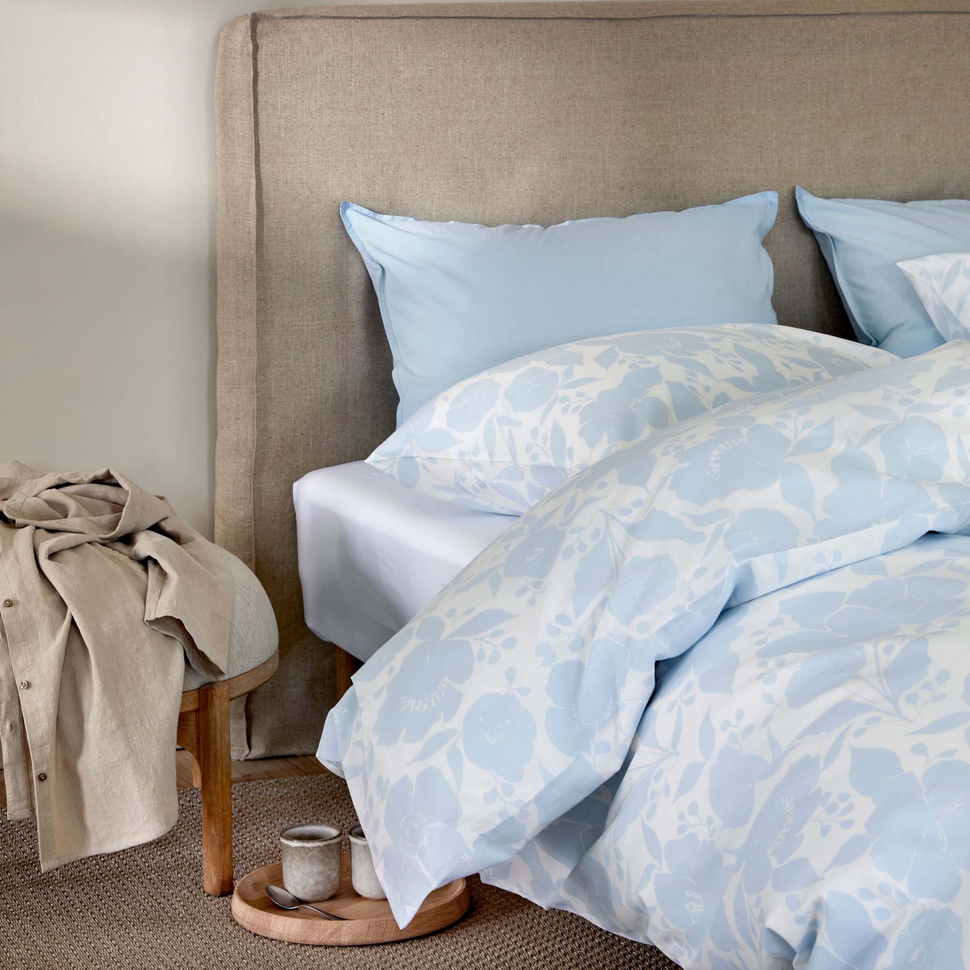 Høie Sengesett Ragna Lys Blå Ekstra Fin Bomull