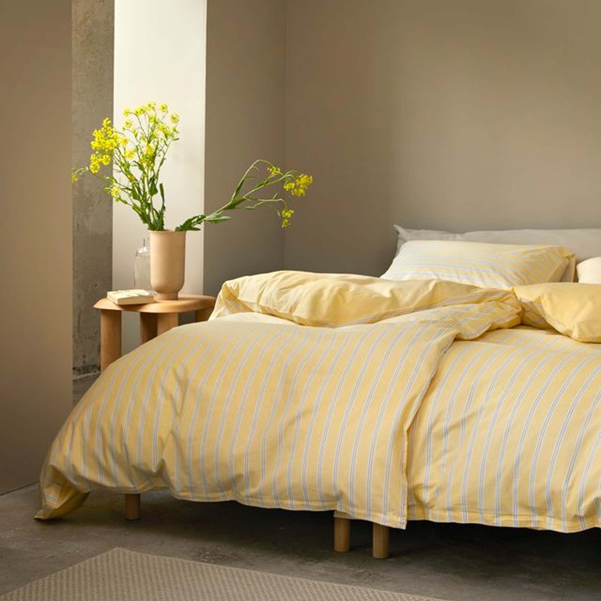 Høie Sengesett Ylva Gul Ekstra Fin Bomull
