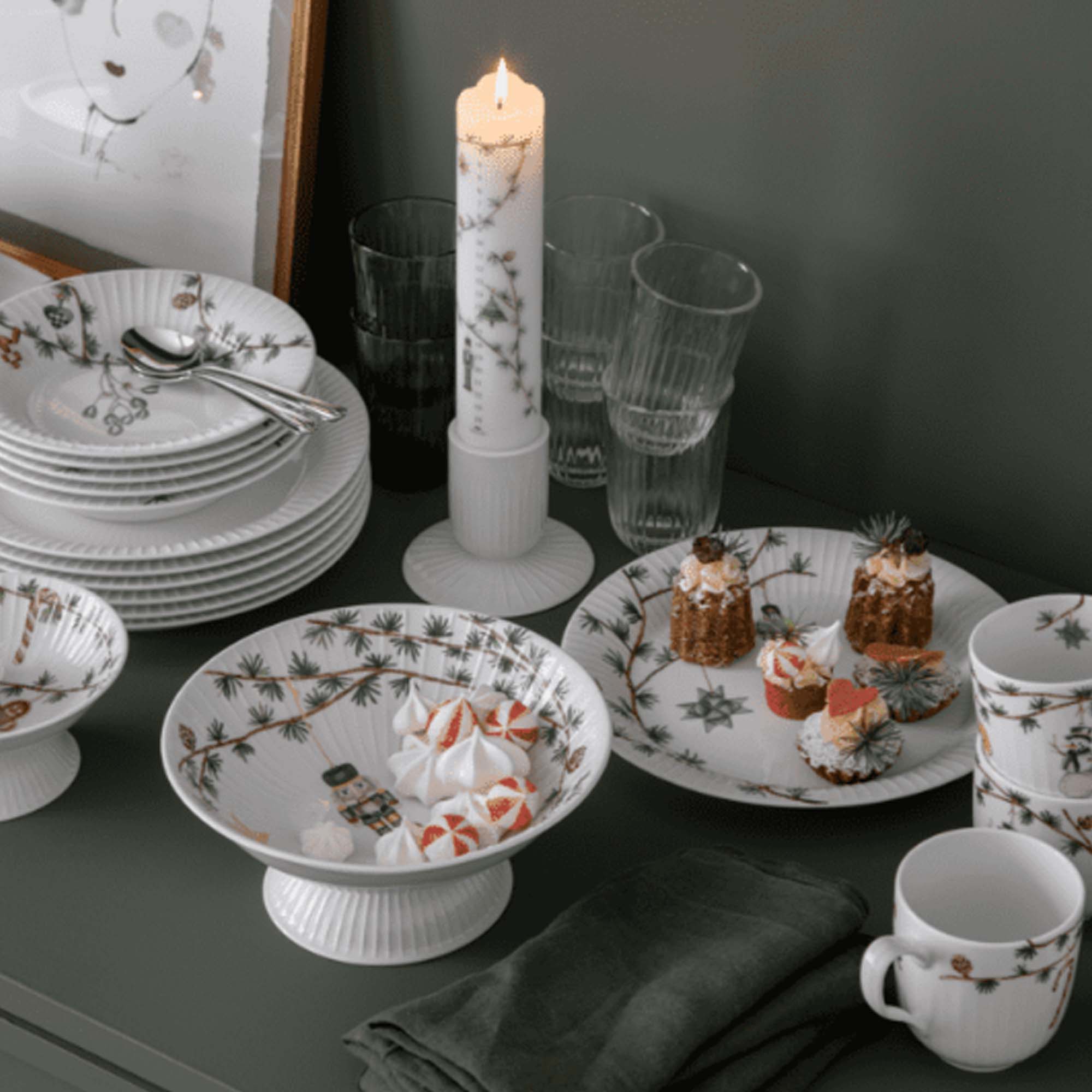 Hammershøi Dyp Tallerken m/Julemotiv