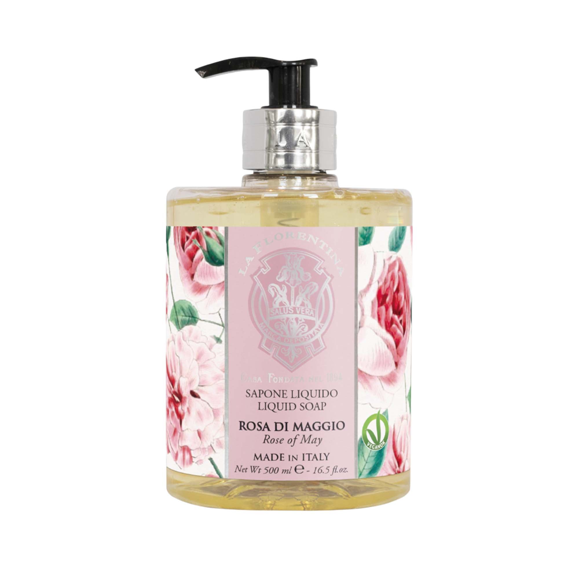 La Florentina Flytende Håndsåpe Rose of May 500ml.