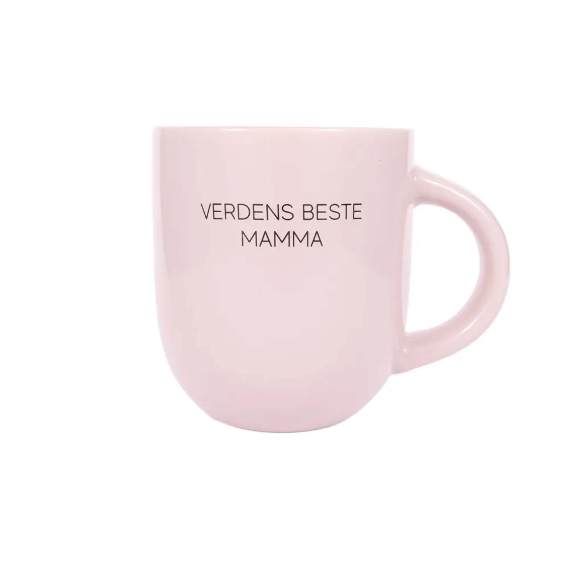 Kopp Rosa m/Tekst Verdens Beste Mamma