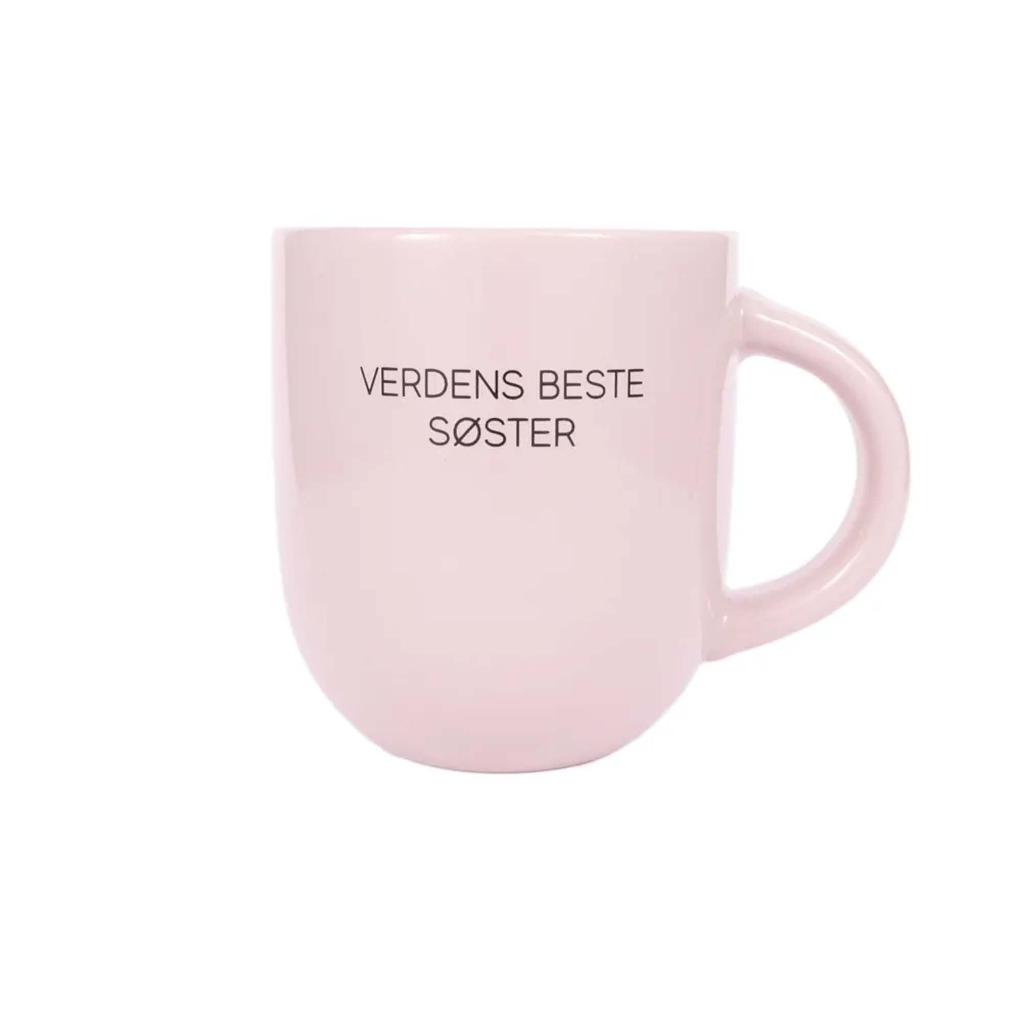 Kopp Rosa m/Tekst Verdens Beste Søster