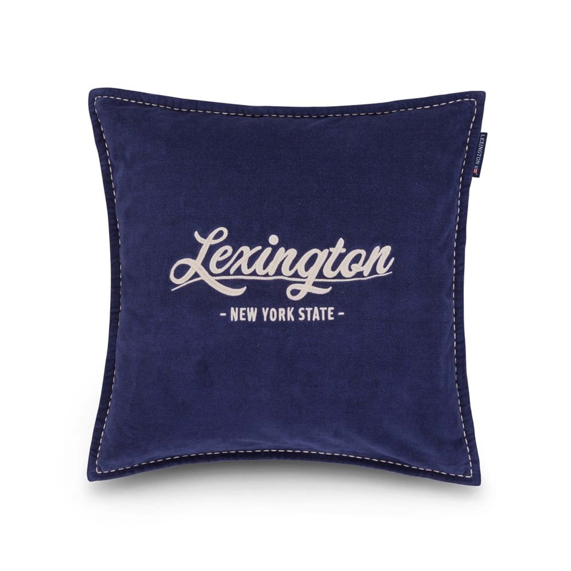 Lexington Putetrekk Logo Blå Velur 50x50cm