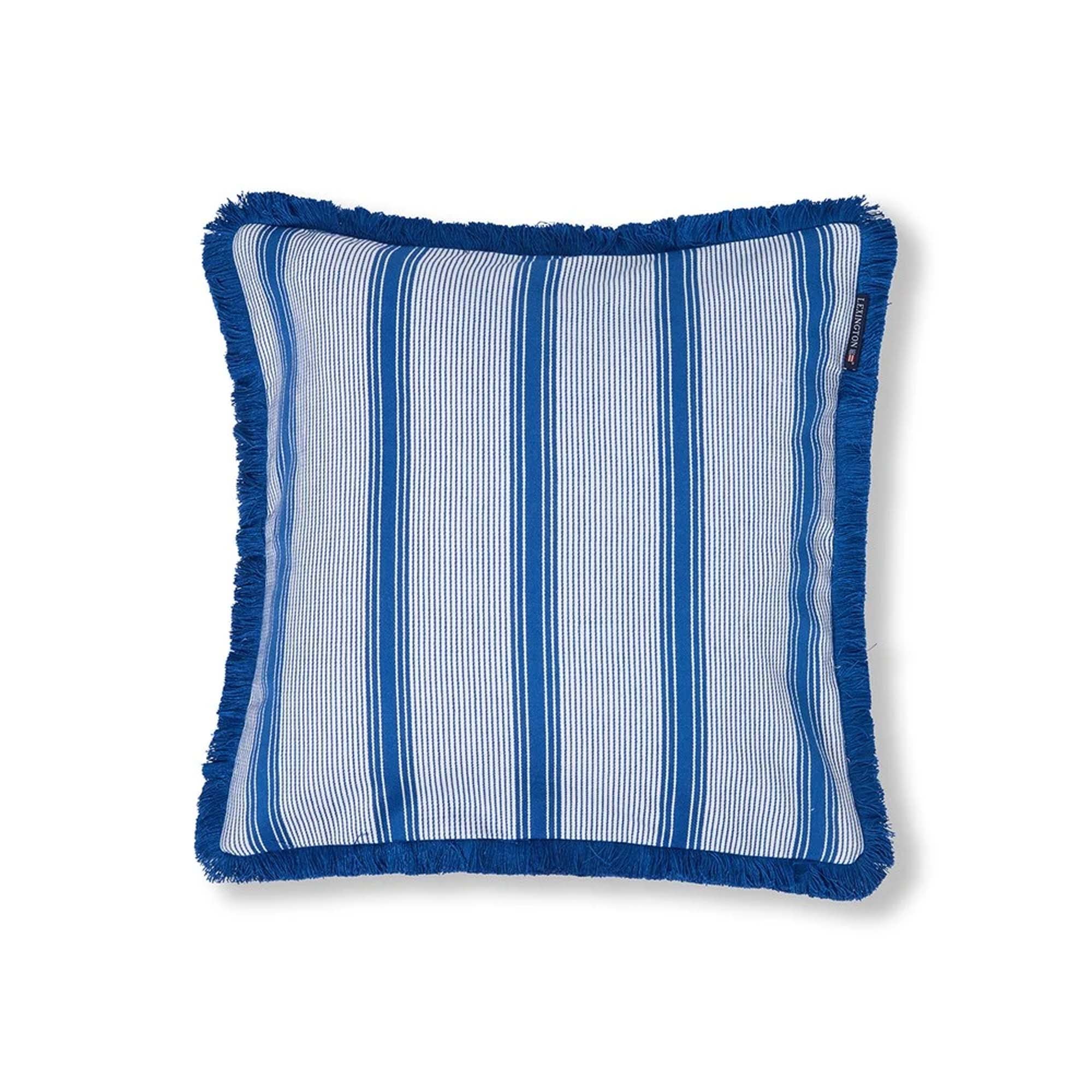Lexington Putetrekk 50x50cm 100% Bomull Blå/Hvitstripet