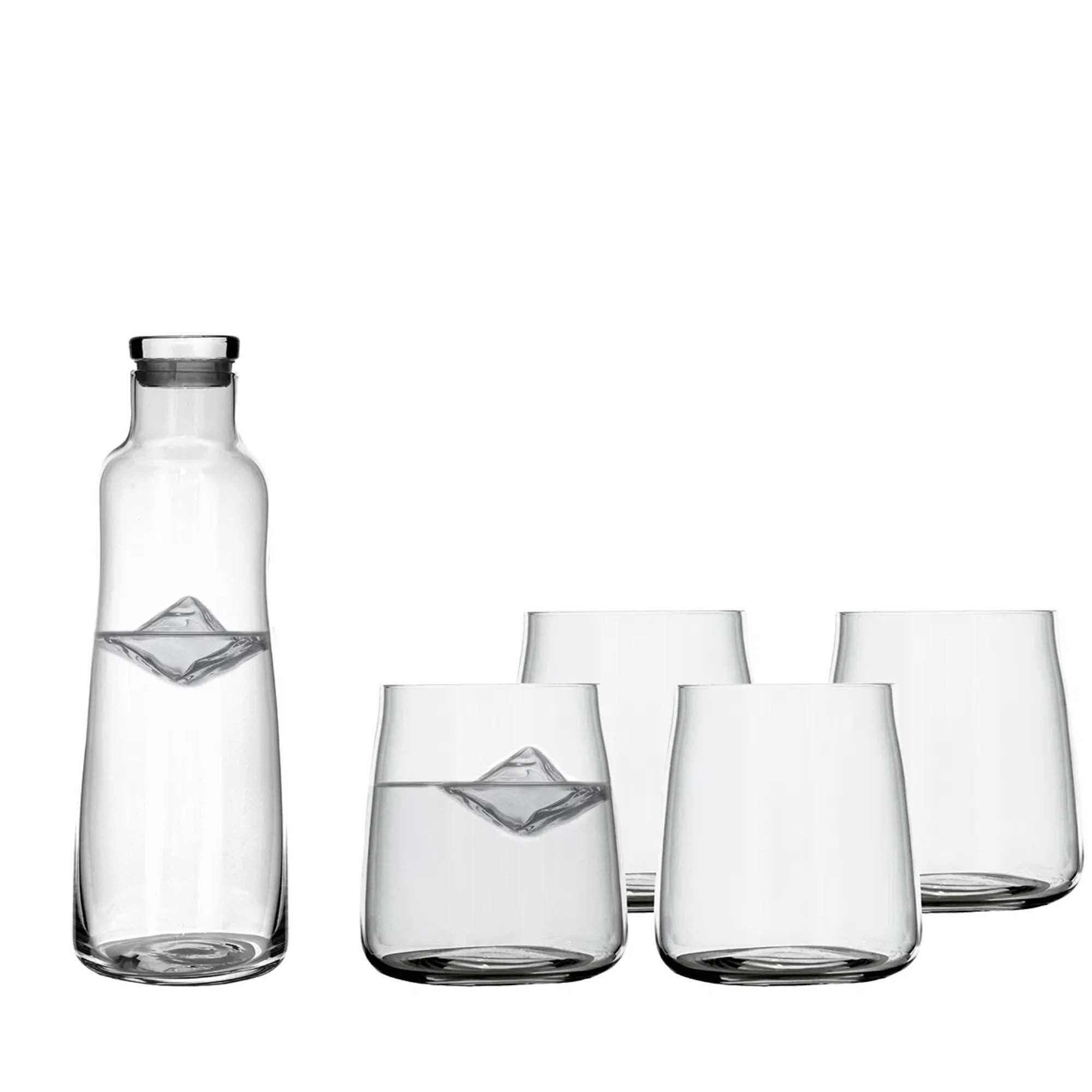 Lyngby Glas Krystal Zero Karaffelsett 5 Deler
