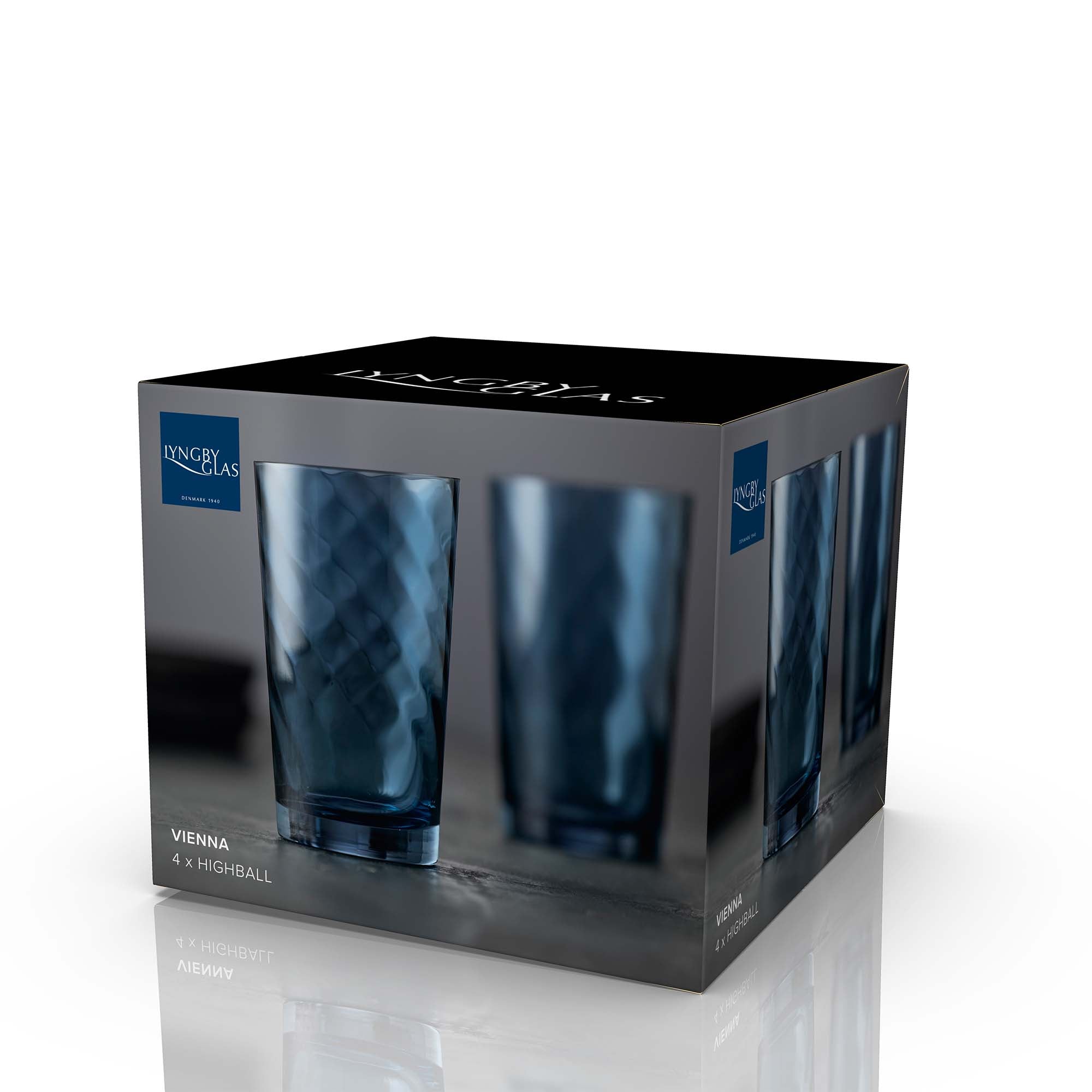 Lyngby Glas Vienna Blå Longdrink