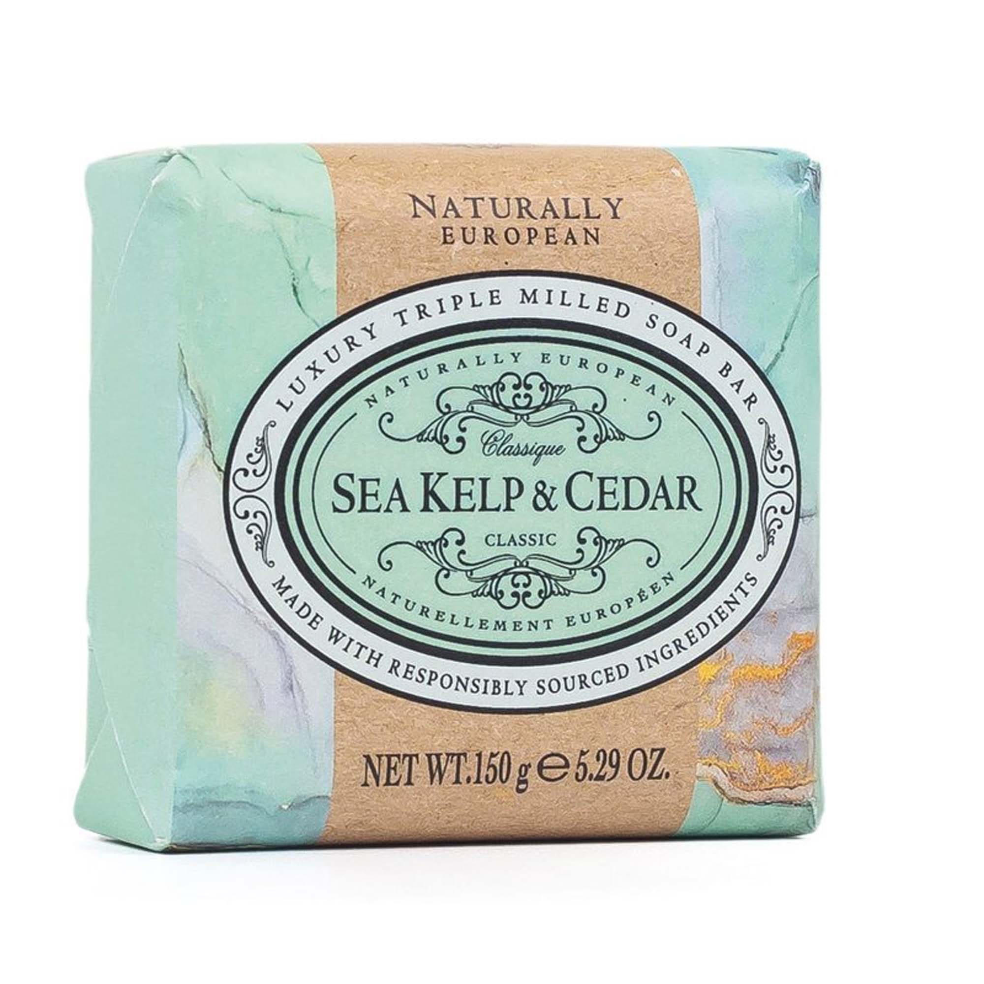 Naturally European Såpestykke Sea Kelp & Cedar 150g