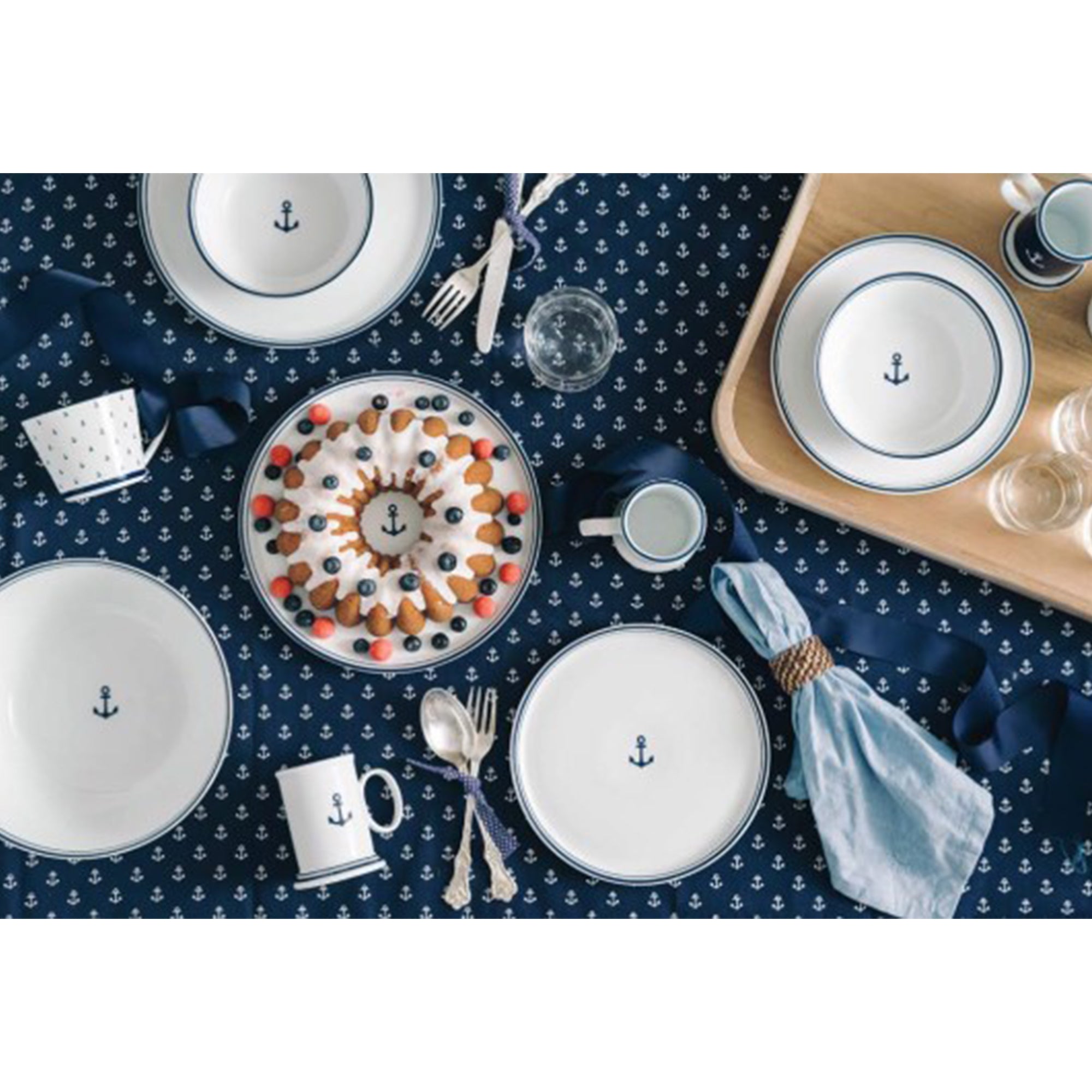 Porsgrunds Porselænsfabrikk Maritim Krus Oskar Blårand m/Anker