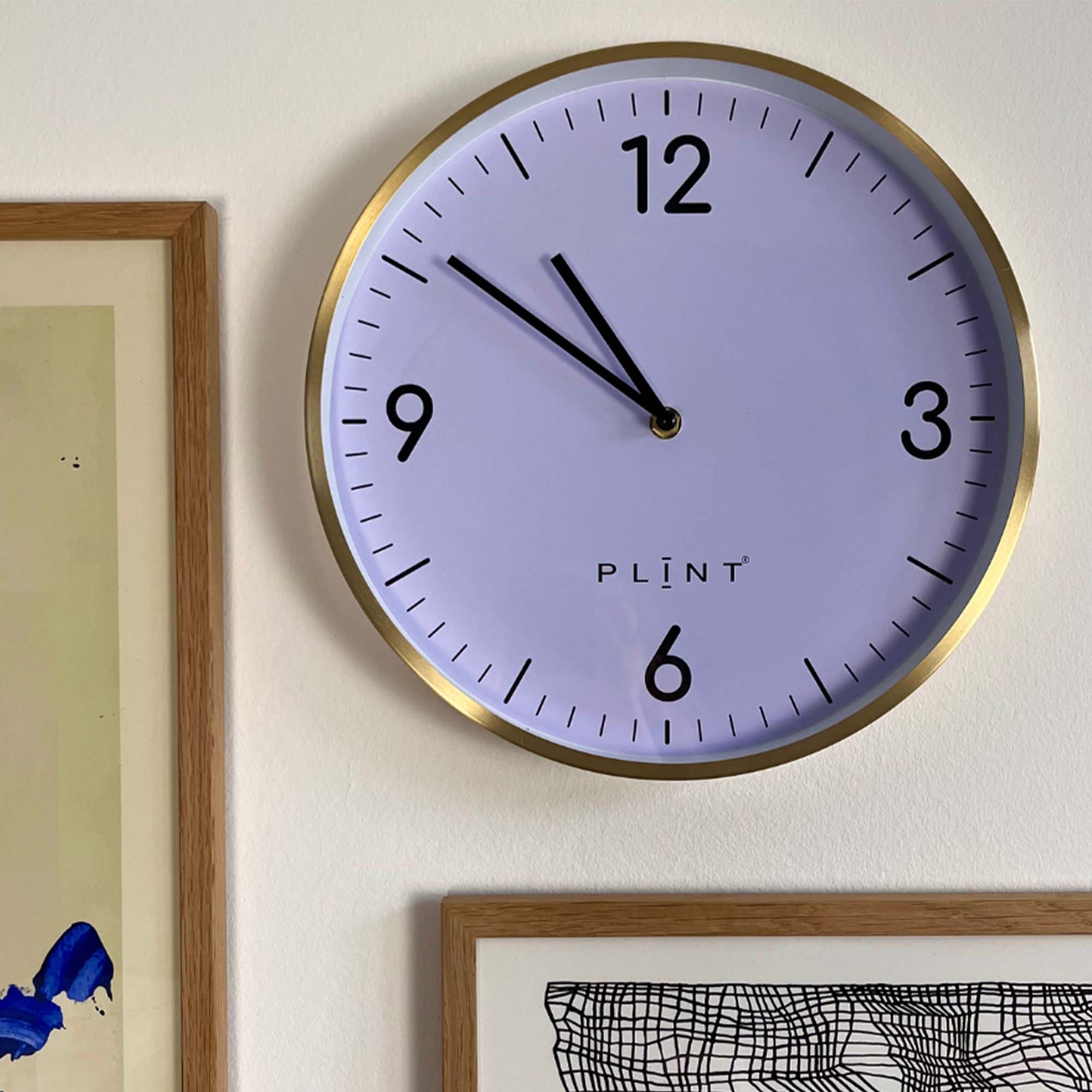 Plint Veggklokke Sølv