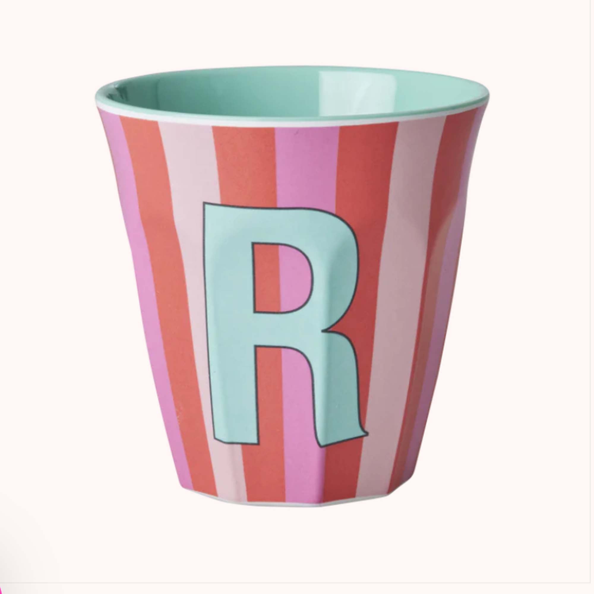Rice Melaminkopp R Stripet Rosa