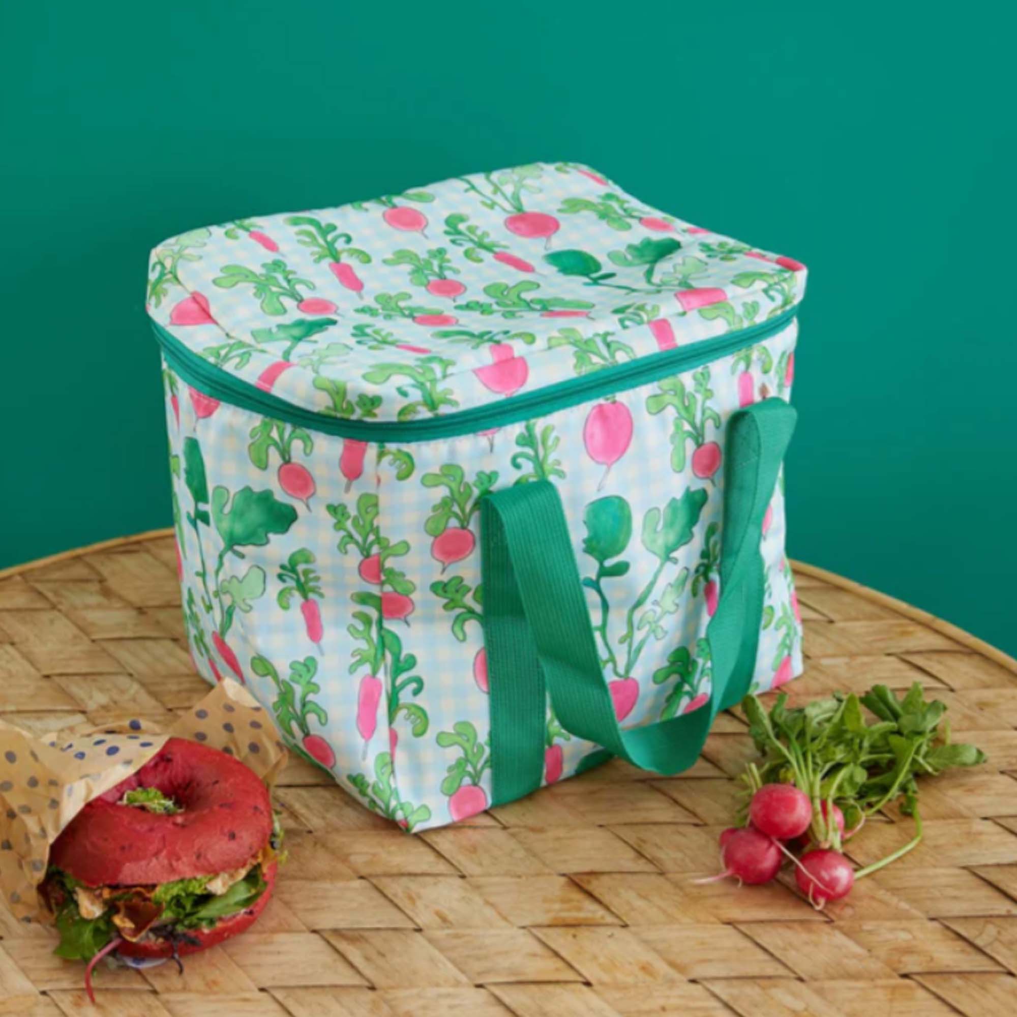 Rice Kjølebag Blårutet m/Reddikmotiv