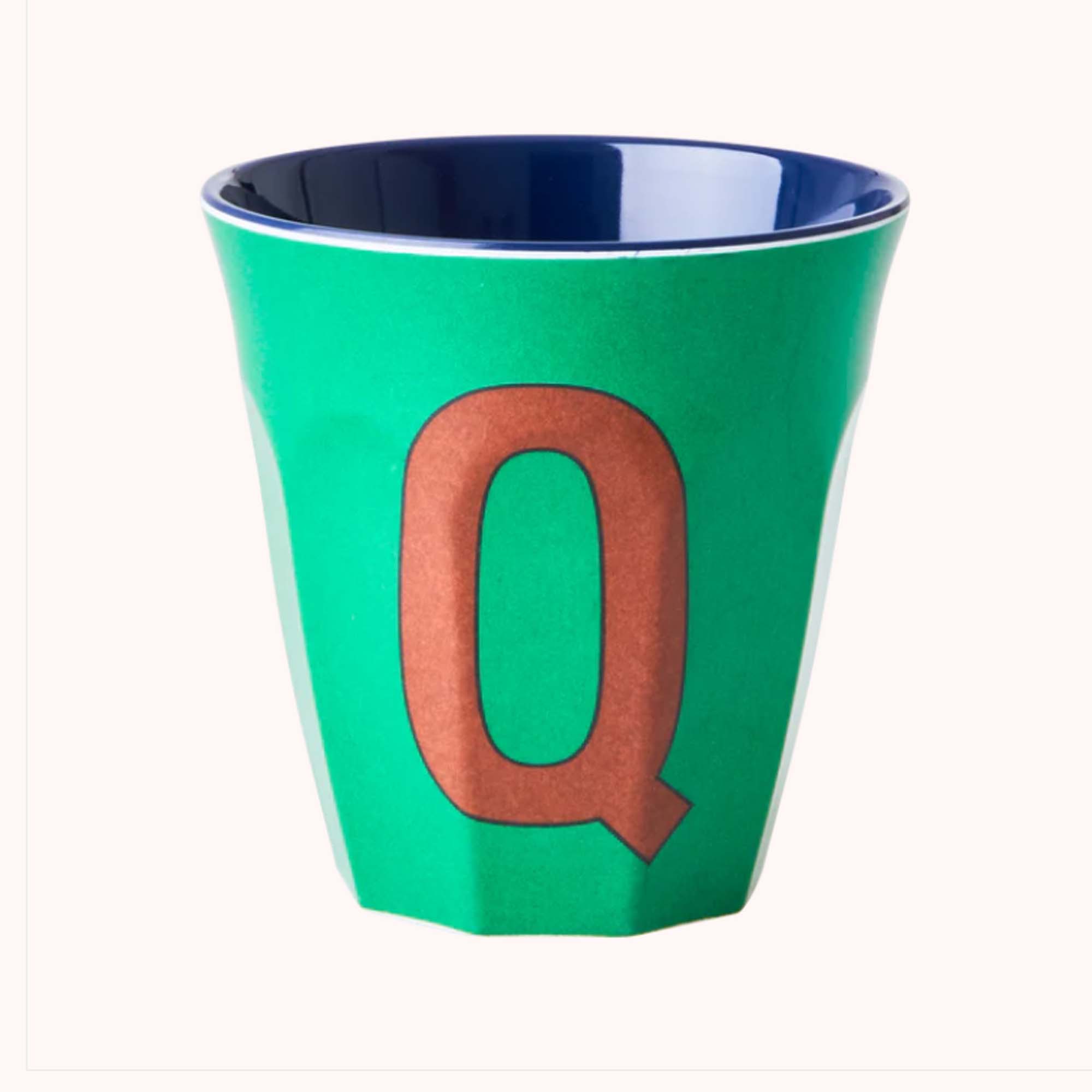 Rice Melamin Bokstavkopp Q