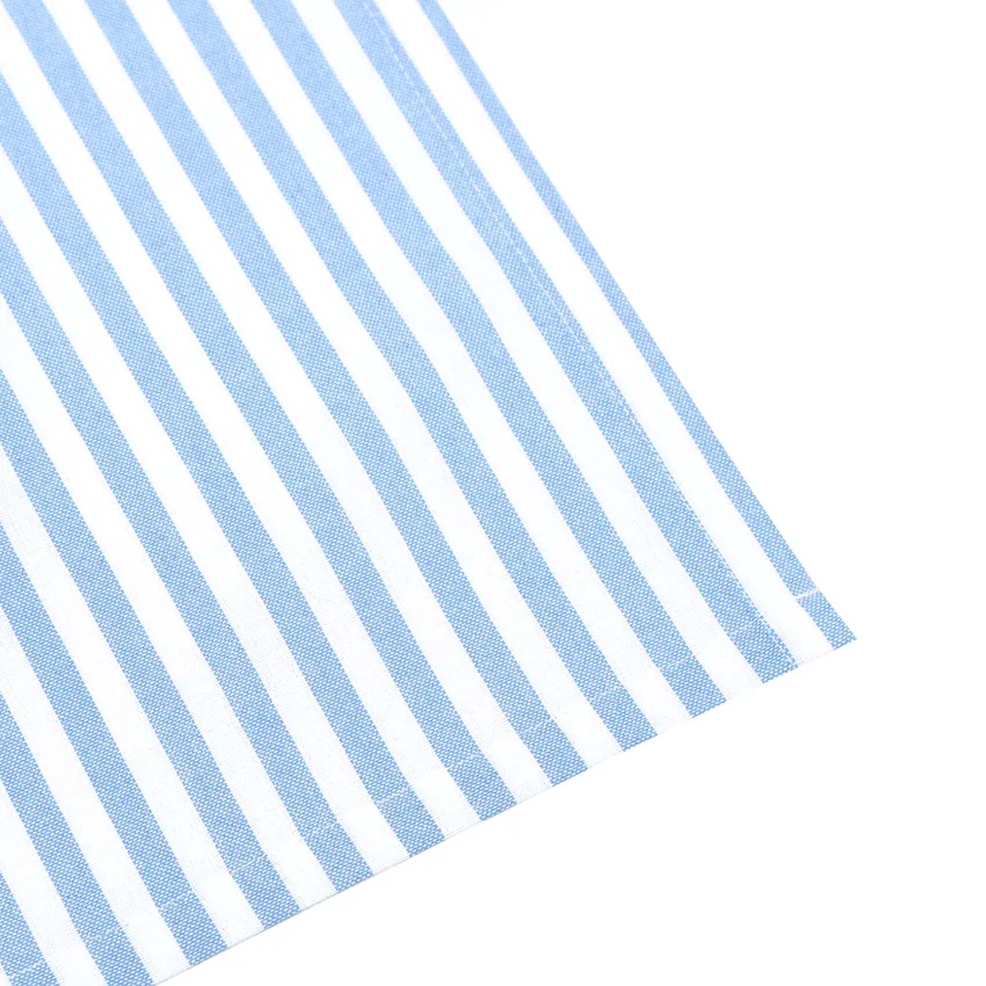 Wasa Ecotextil Bordduk Vokset Bomull 140x240cm Lysblå/Hvitstripet