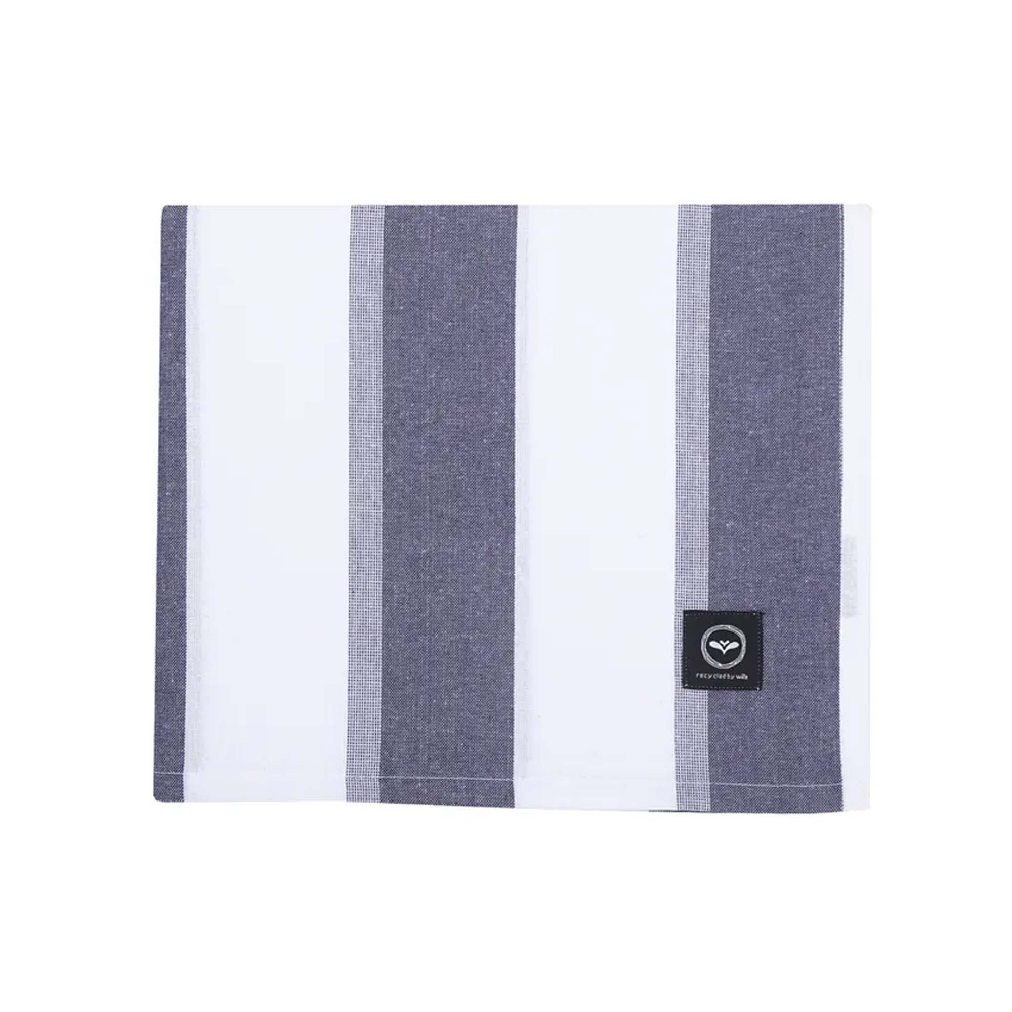 Wasa Ecotextil Bordduk Vokset Bomull 140x240cm Blå/Hvitstripet