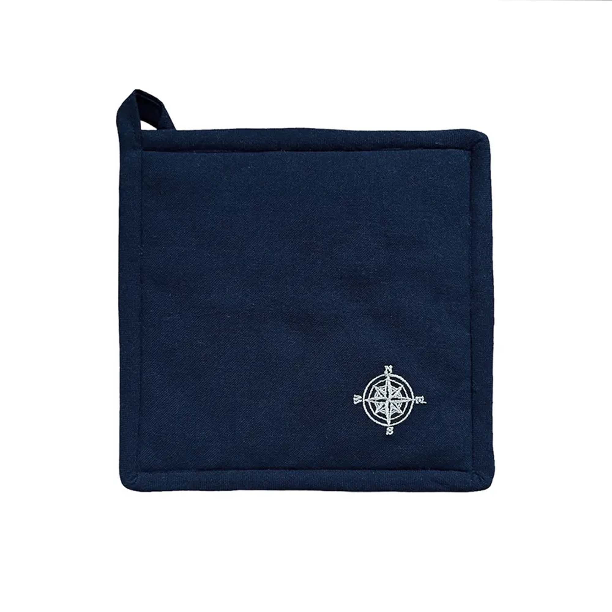 Wasa Ecotextil Gryteklut 20x20cm Seilbåt/Kompassrose Blå/Hvit