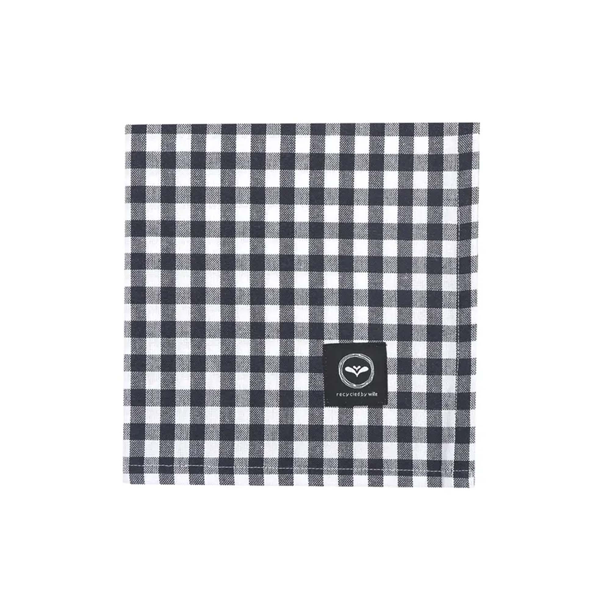 Wasa Ecotextil Snippduk Vokset Bomull 90x90cm Blå/Hvitrutet