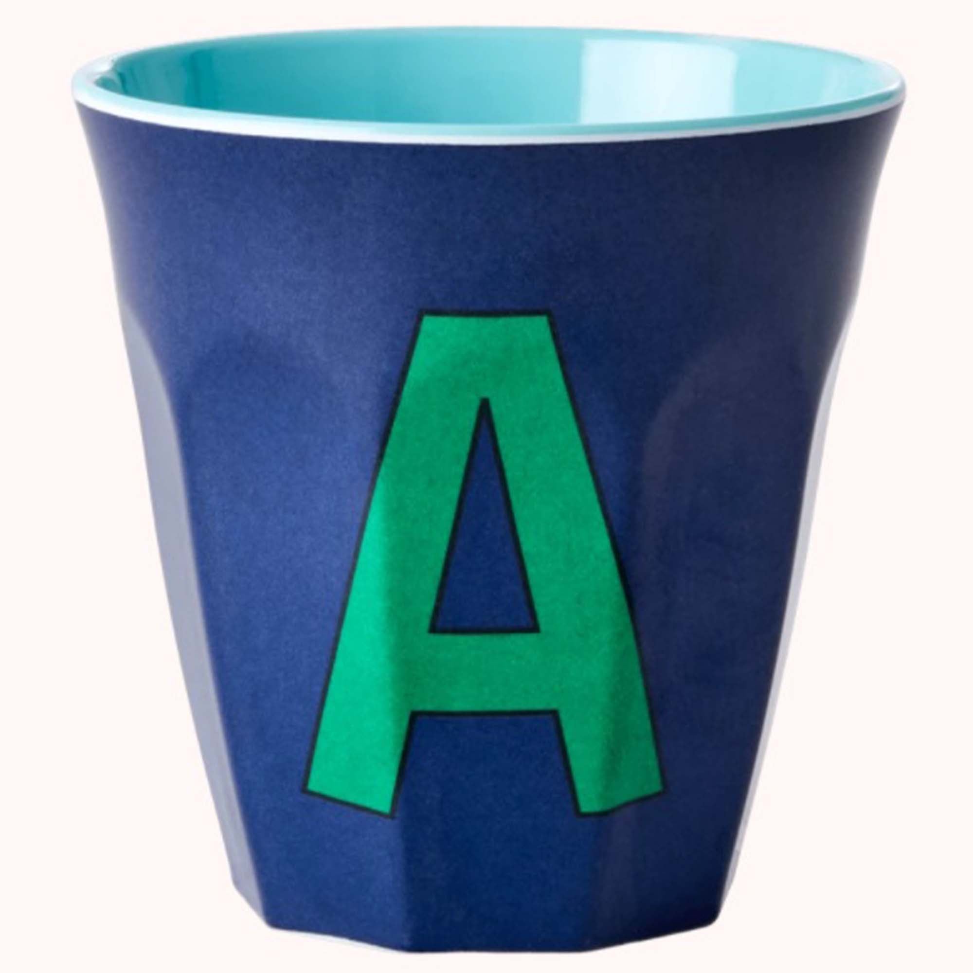 Rice Melamin Bokstavkopp A - Lille Hvite Interiør