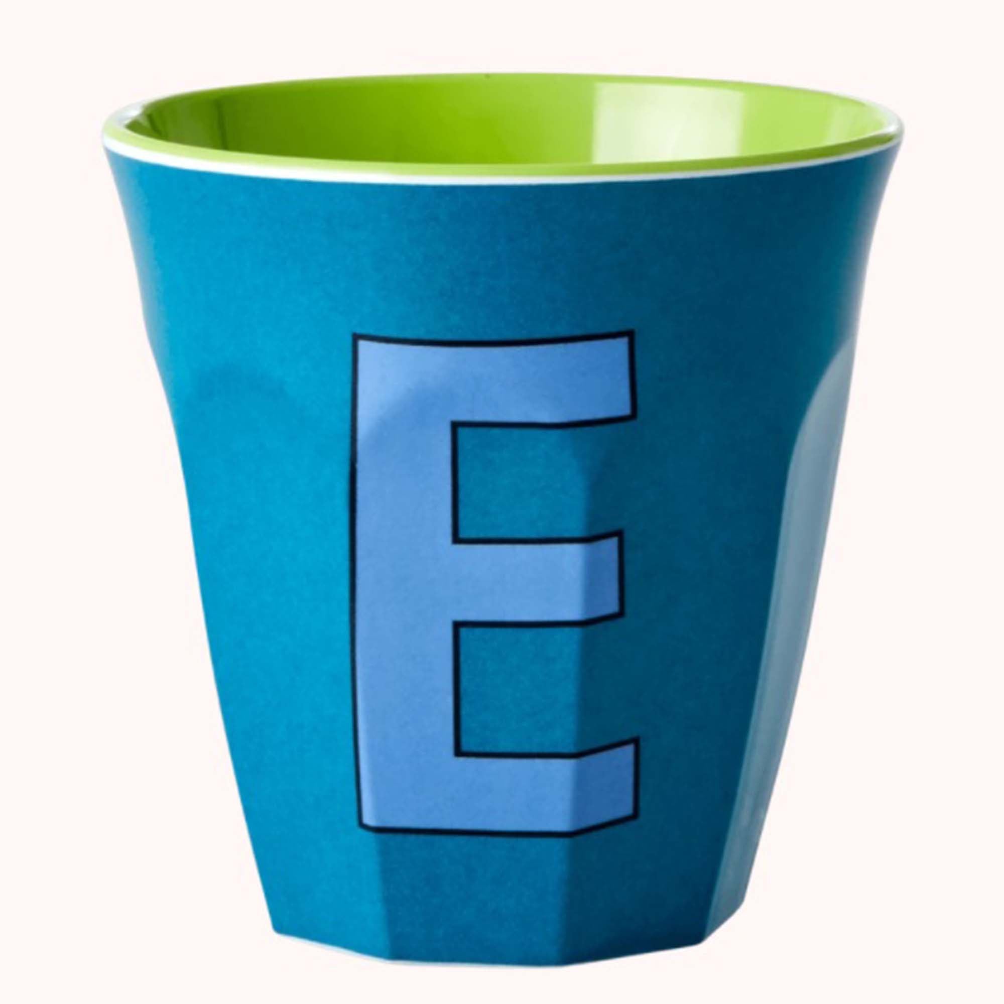 Rice - Melaminkopp - Bokstav - E - Lille Hvite Interiør