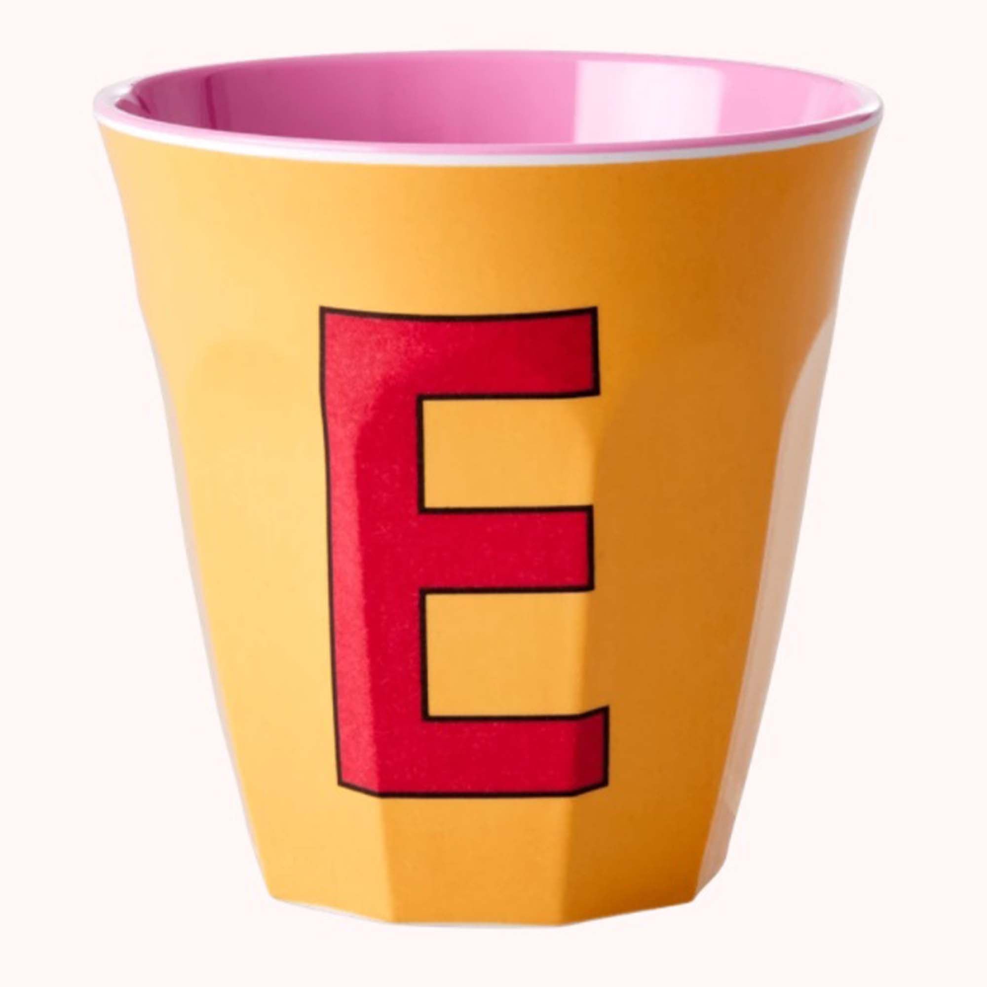 Rice - Melaminkopp - Bokstav - E - Lille Hvite Interiør