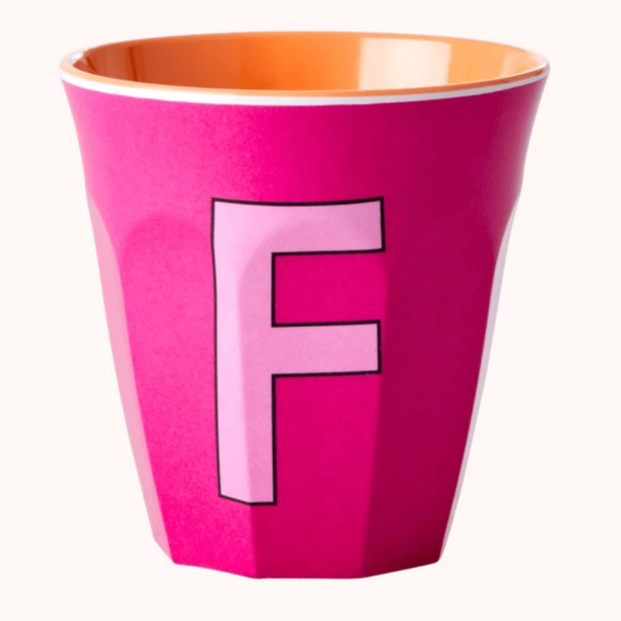 Rice - Melaminkopp - Bokstav - F - Lille Hvite Interiør