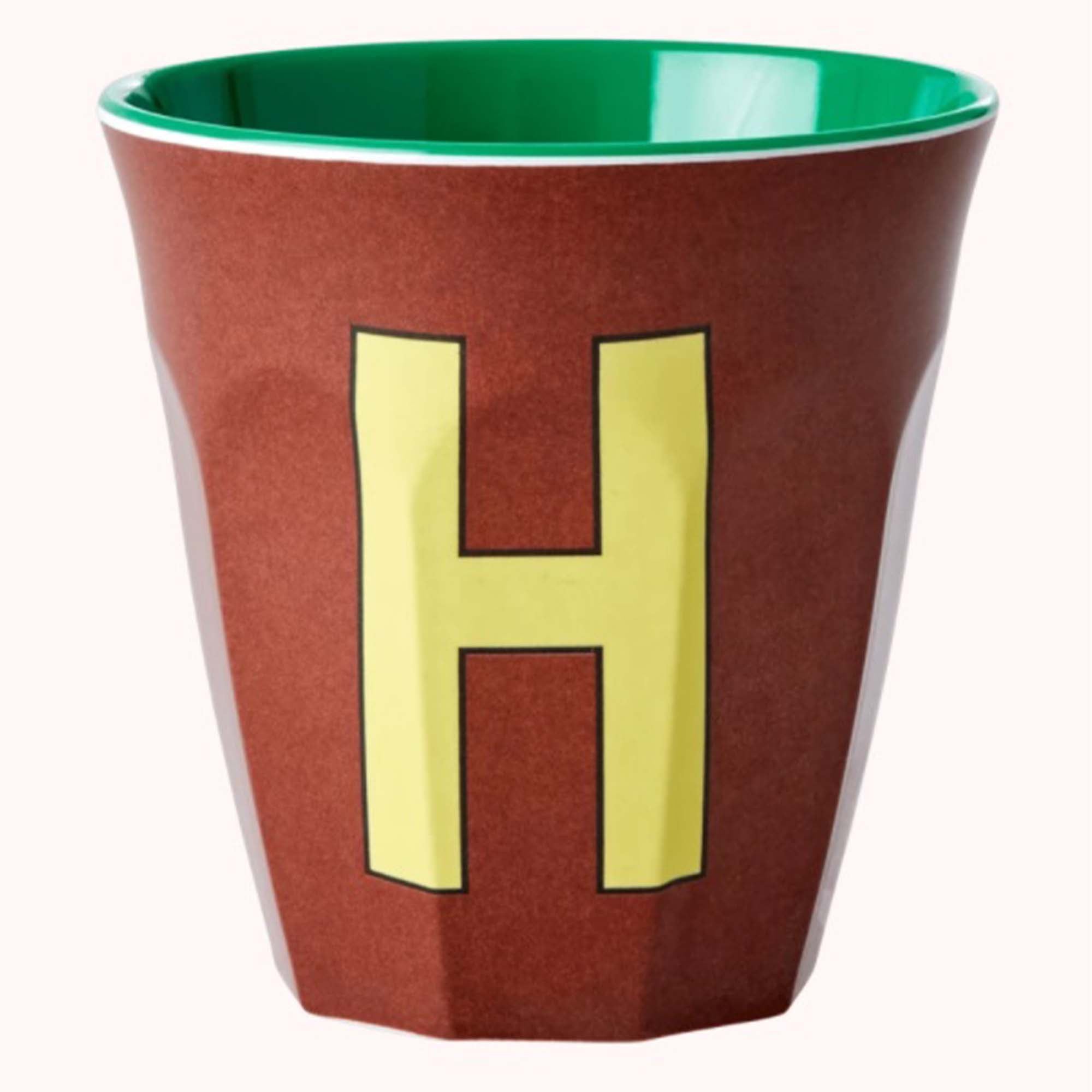 Rice - Melaminkopp - Bokstav - H - Lille Hvite Interiør