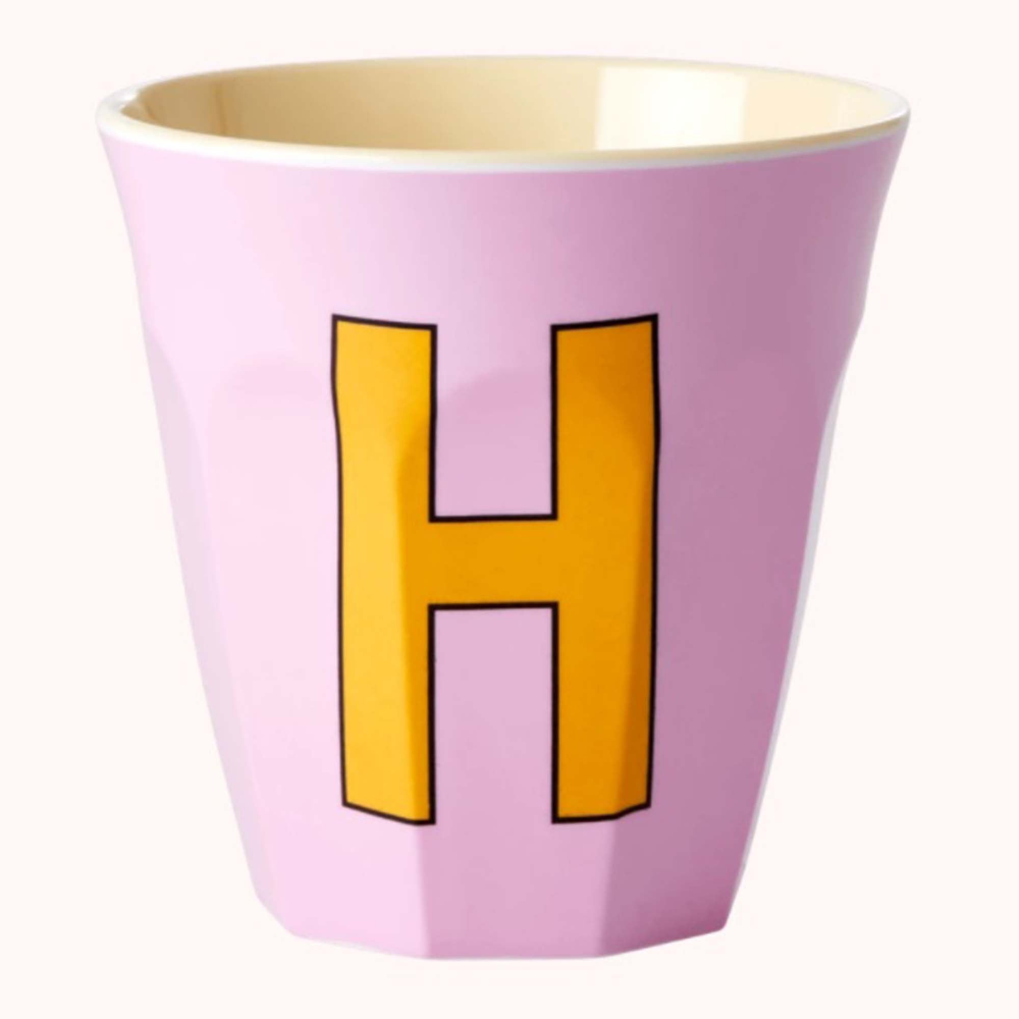 Rice - Melaminkopp - Bokstav - H - Lille Hvite Interiør