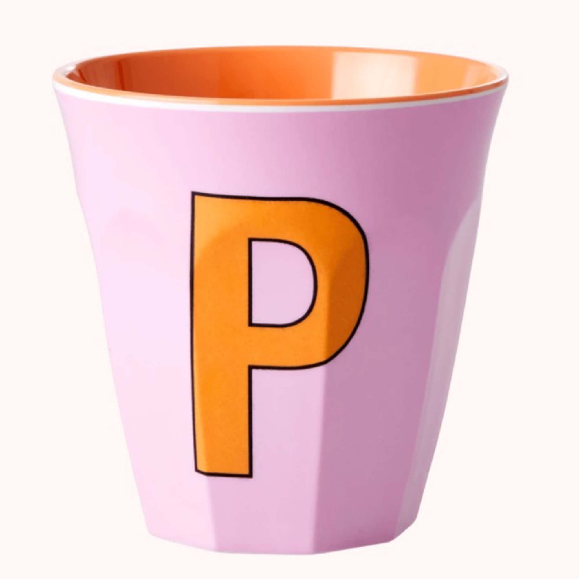 Rice - Melaminkopp - Bokstav - P - Lille Hvite Interiør