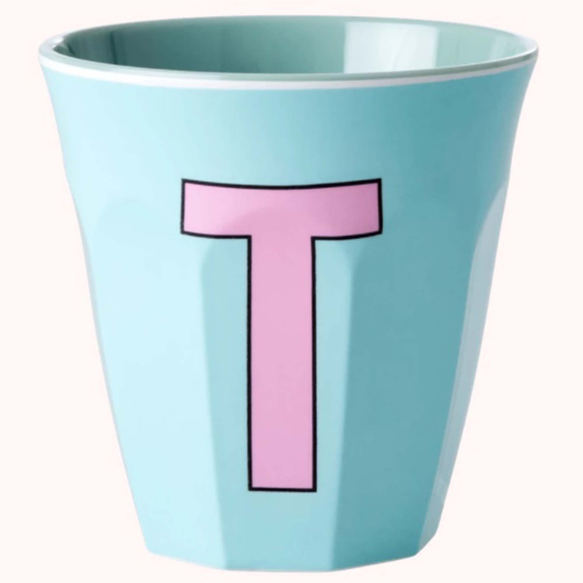 Rice - Melaminkopp - Bokstav - T - Lille Hvite Interiør