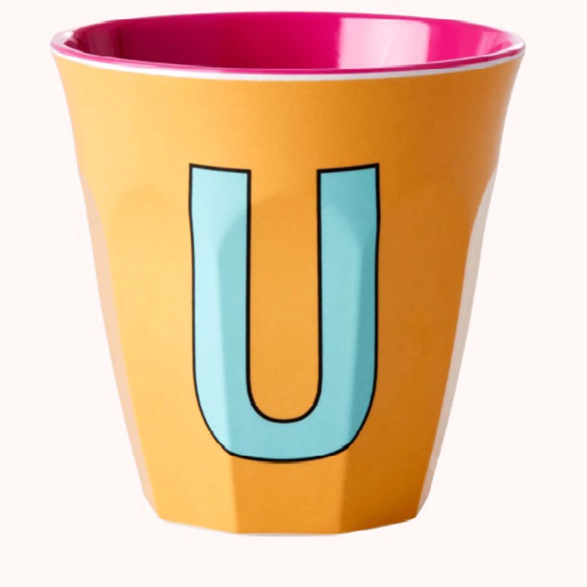 Rice - Melaminkopp - Bokstav - U - Lille Hvite Interiør