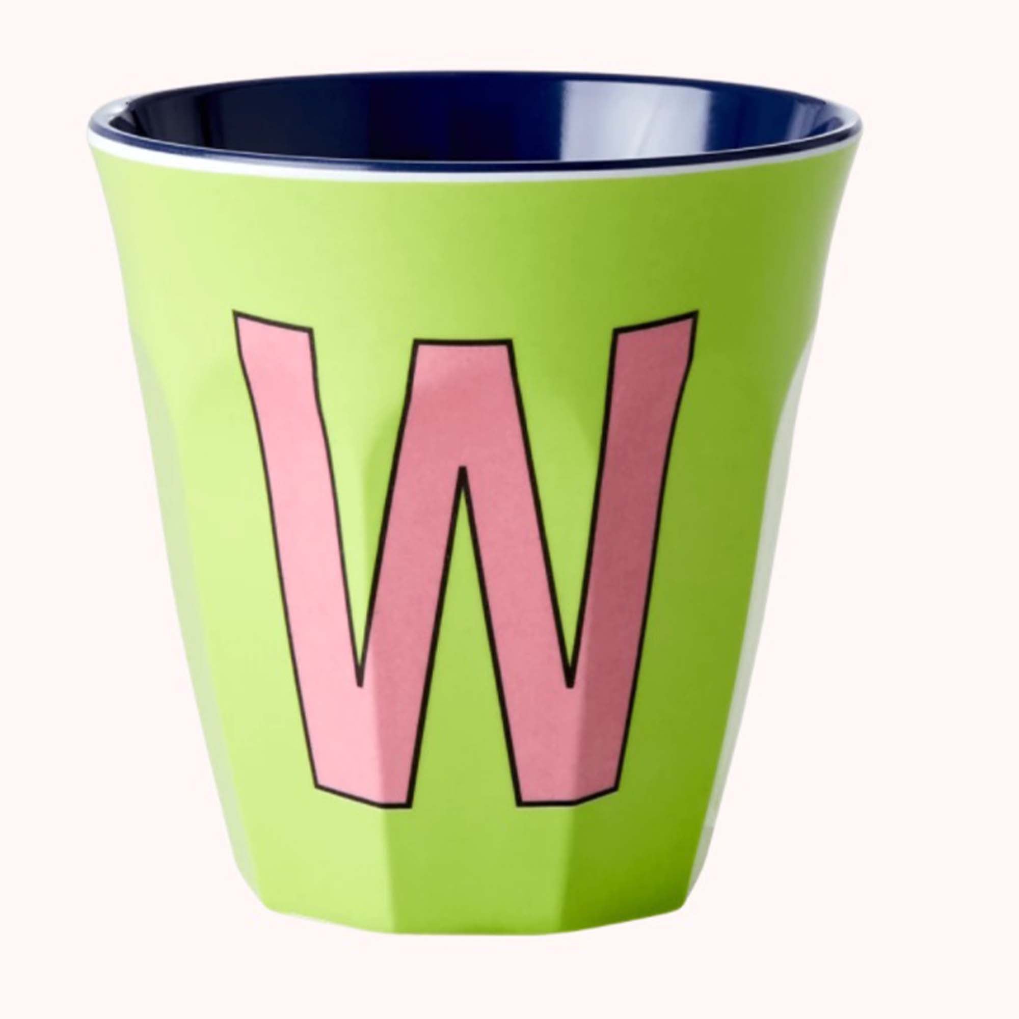 Rice - Melaminkopp - Bokstav - W - Lille Hvite Interiør