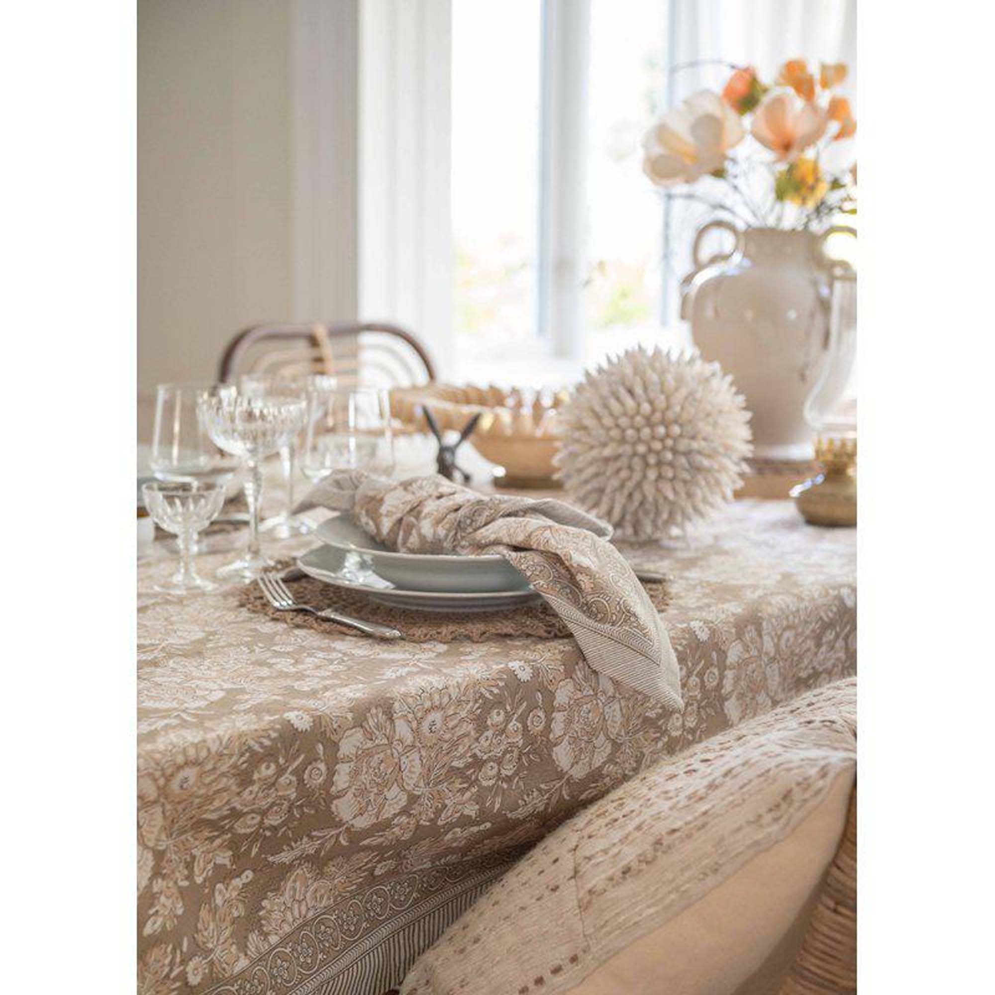 Bordduk Beige 140x250cm 100% Vokset Bomull