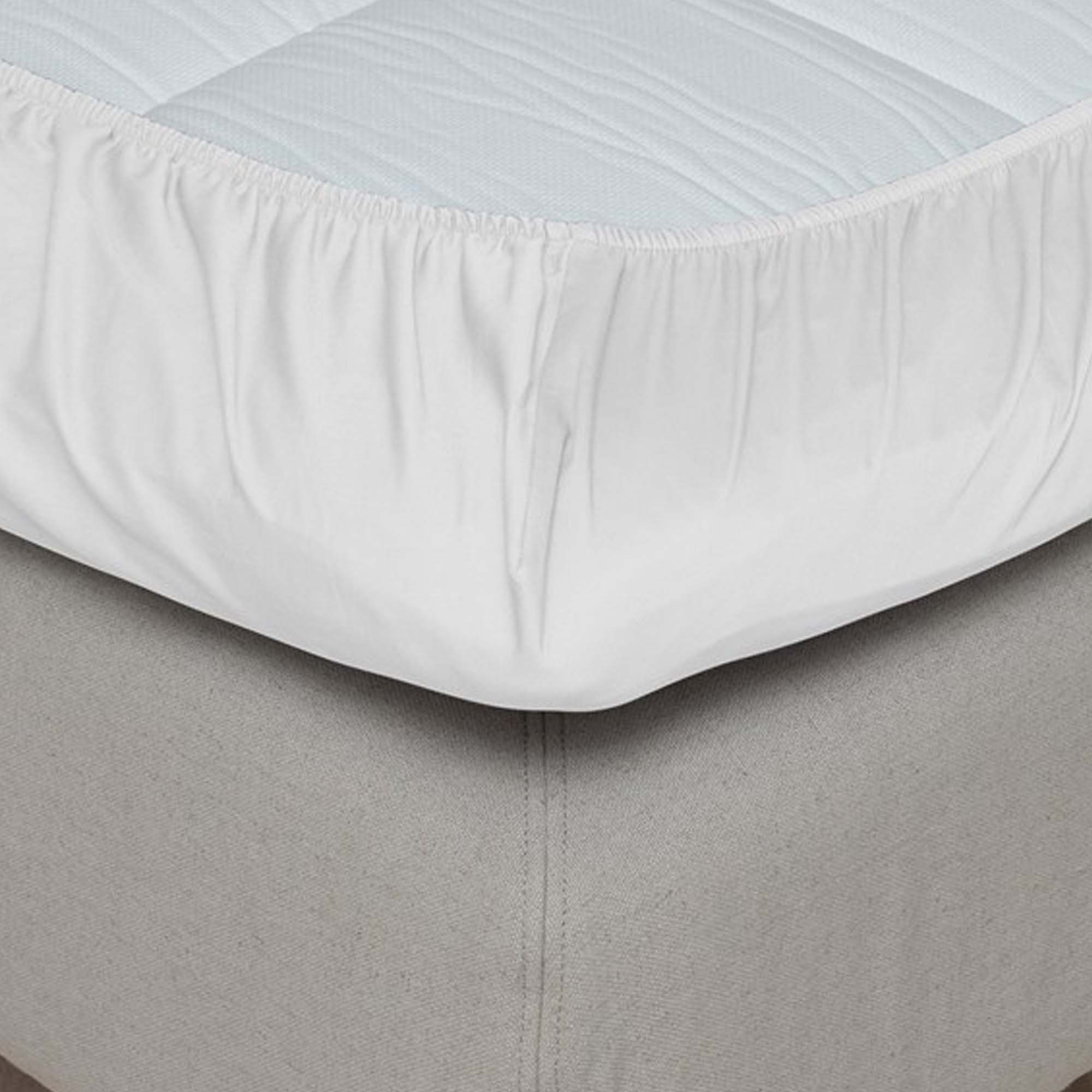 Høie Formsydd Laken Sateng Hvit 210x210/30cm