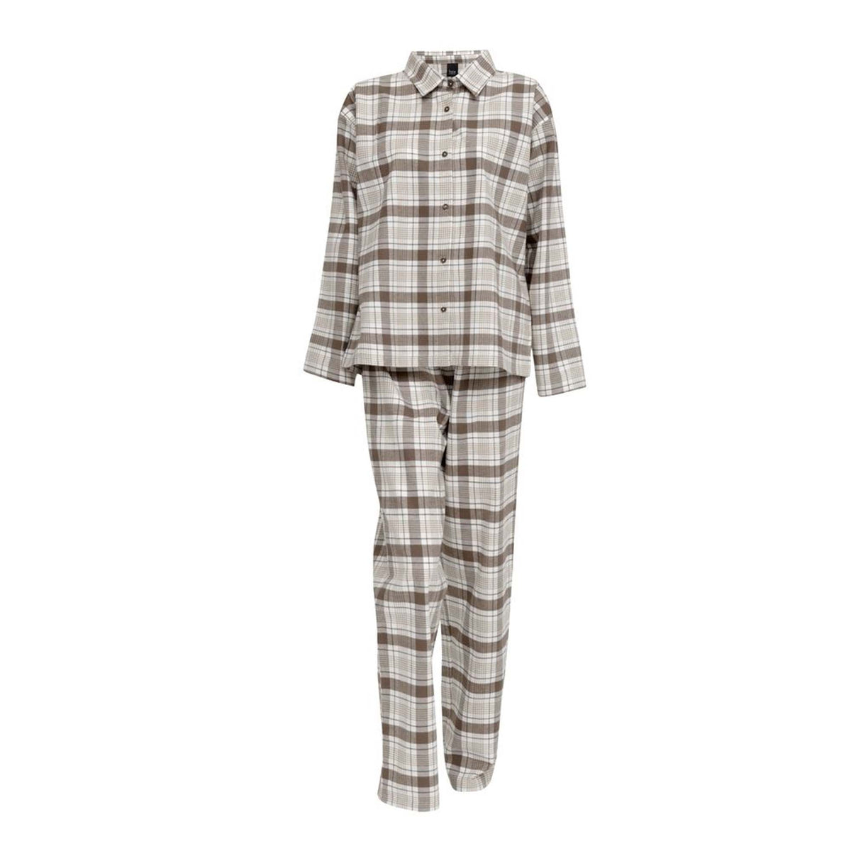 Høie Gabriel Pyjamas Flanell Dame Sjokoladebrun