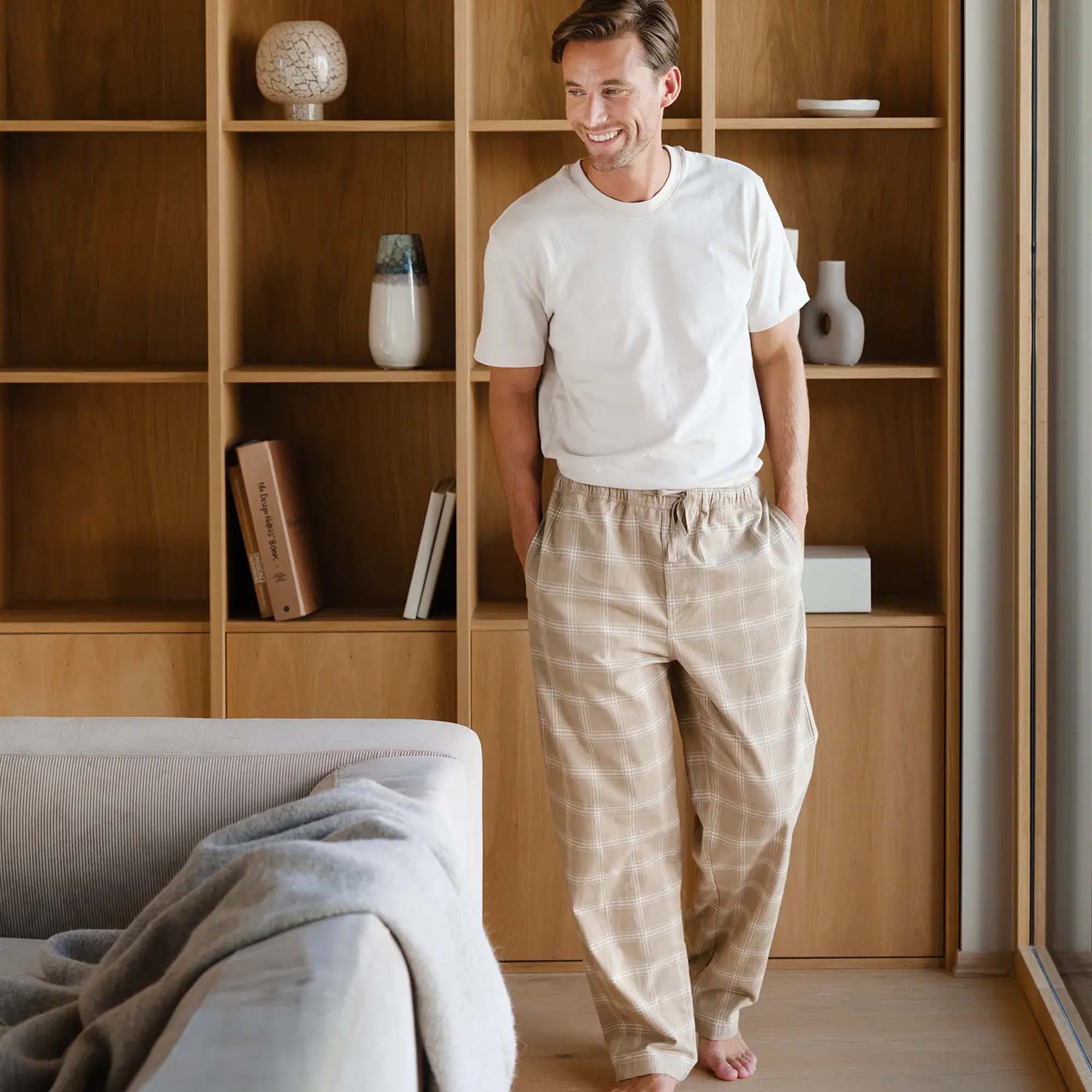 Høie Ravnen Pysjbukse Herre Beige