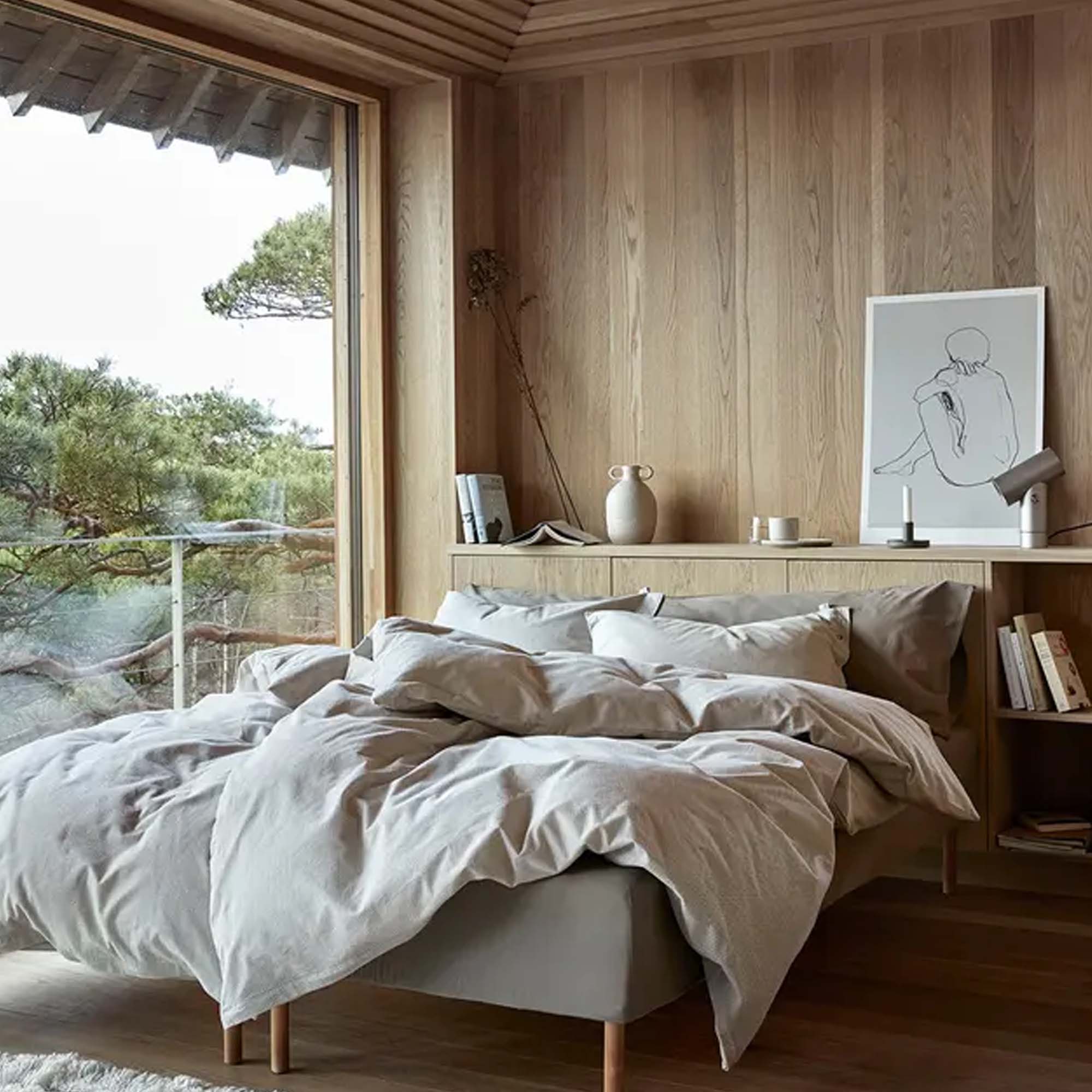 Høie Sengesett Balder Valnøtt Flanell