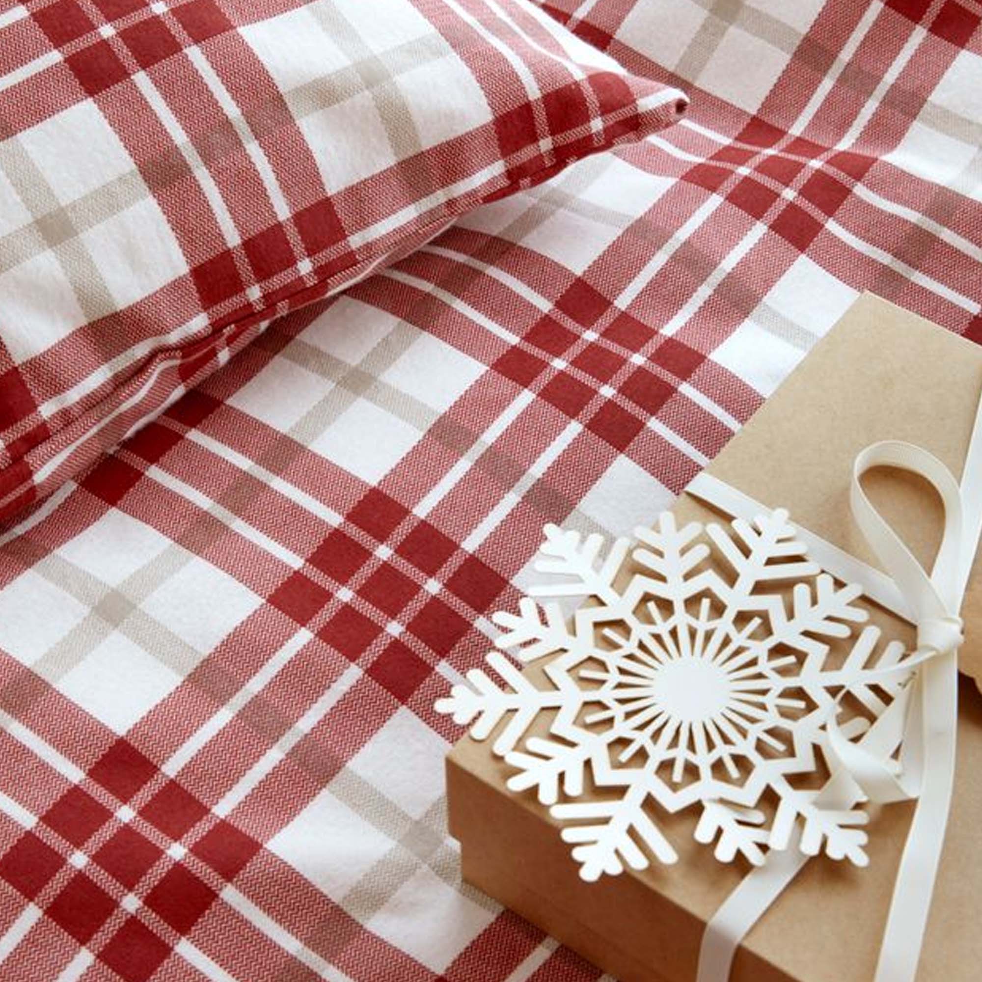 Høie Sengesett Lukas Rød Flanell