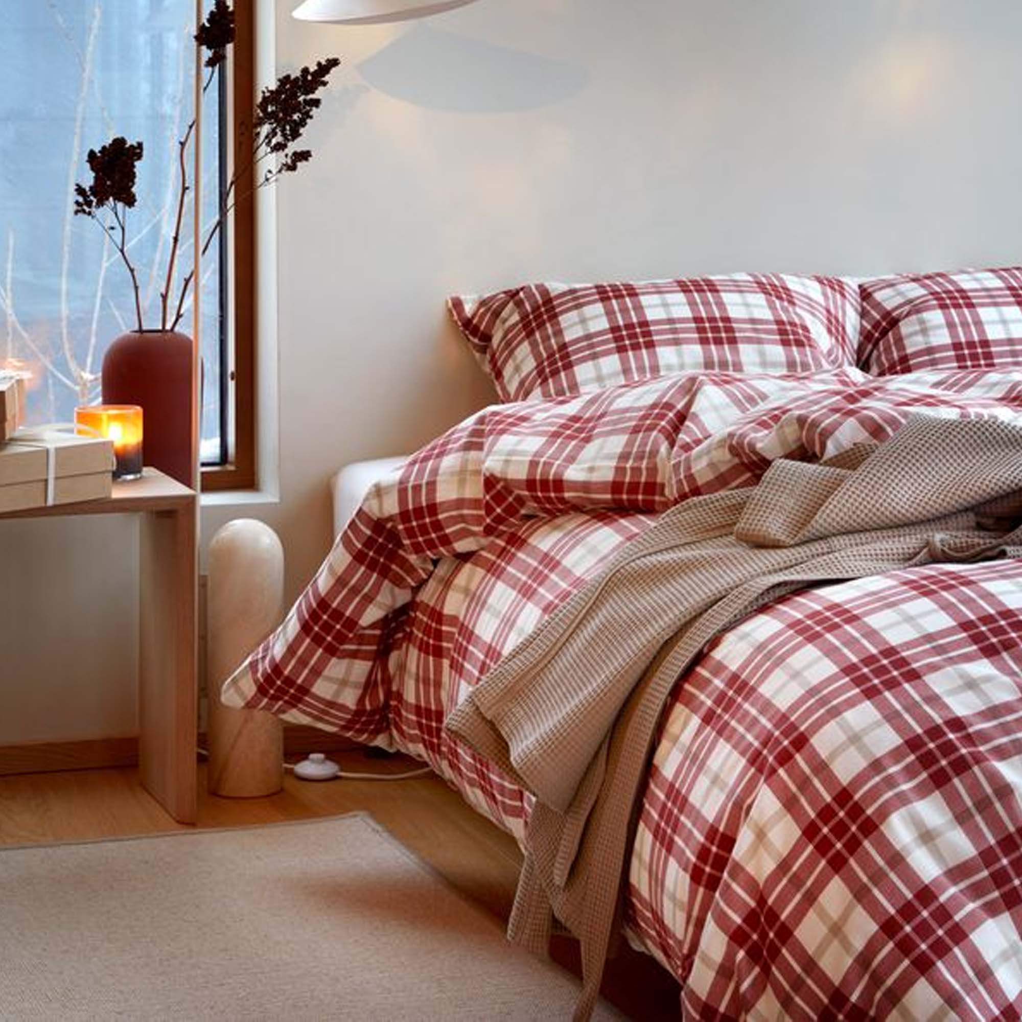Høie Sengesett Lukas Rød Flanell