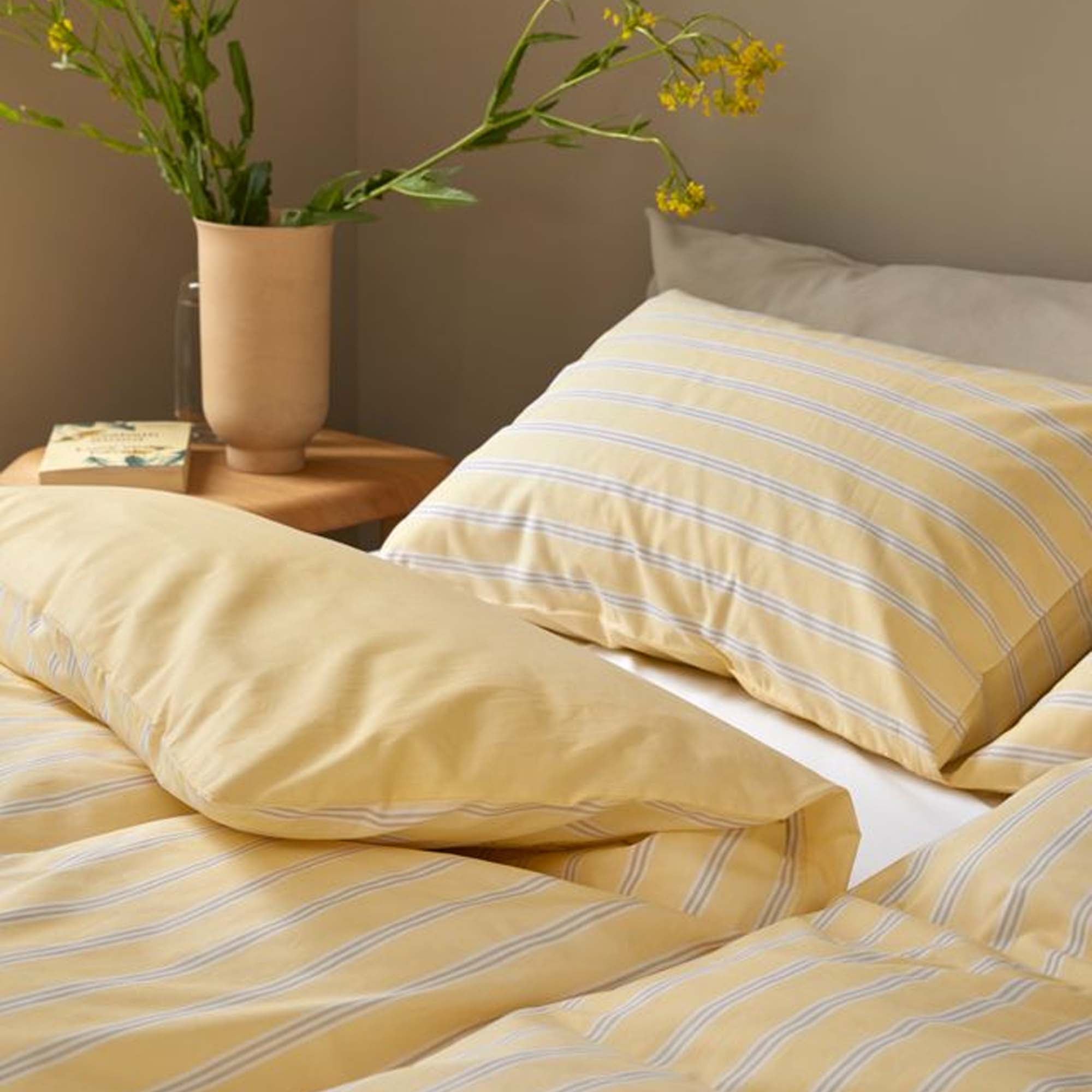 Høie Sengesett Ylva Gul Ekstra Fin Bomull