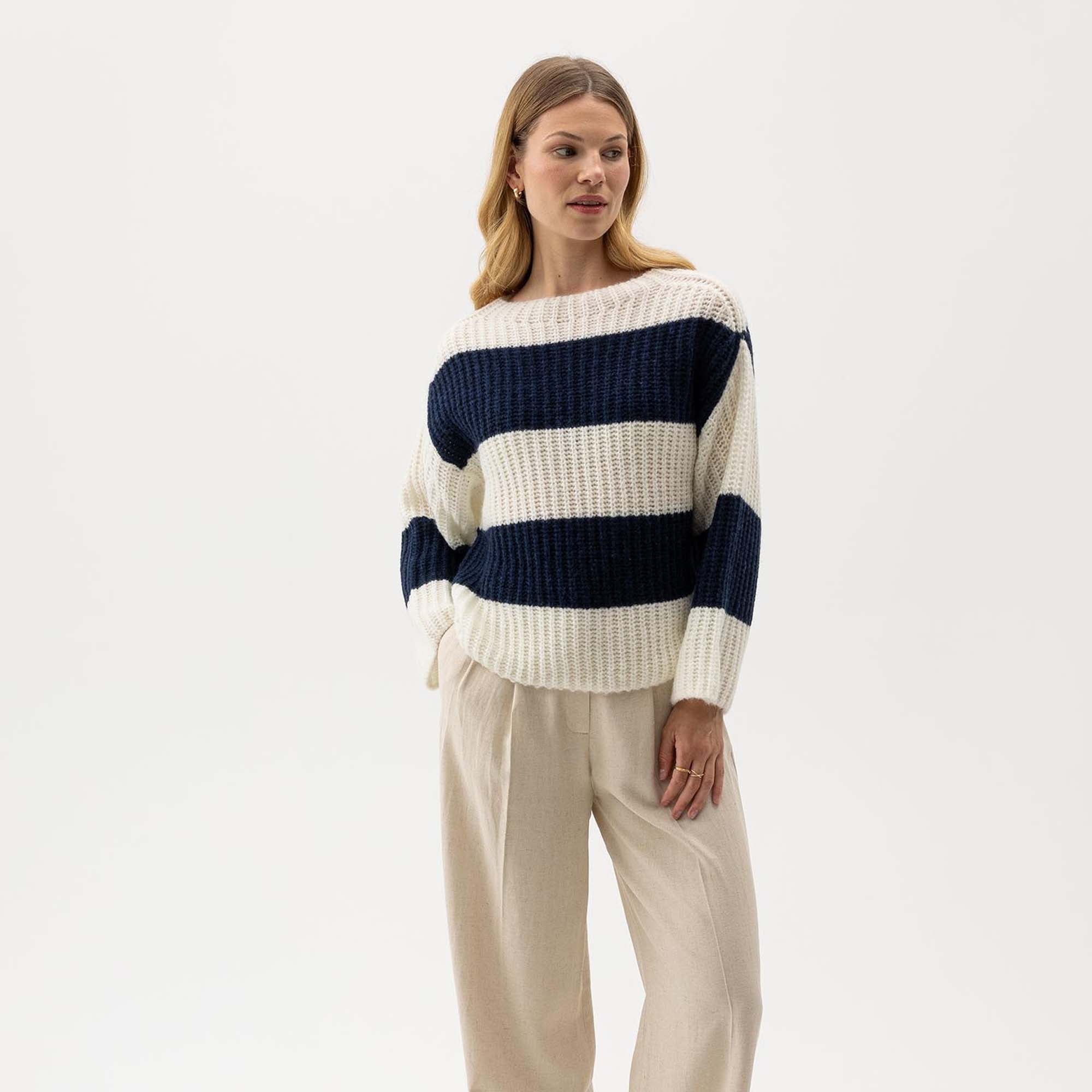 Holebrook Cajsa Sweater Offwhite/Navy