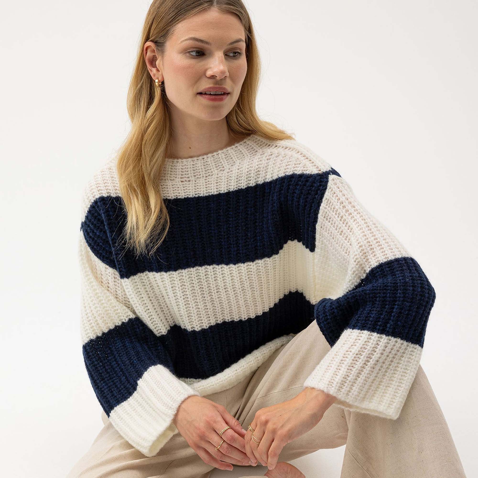 Holebrook Cajsa Sweater Offwhite/Navy