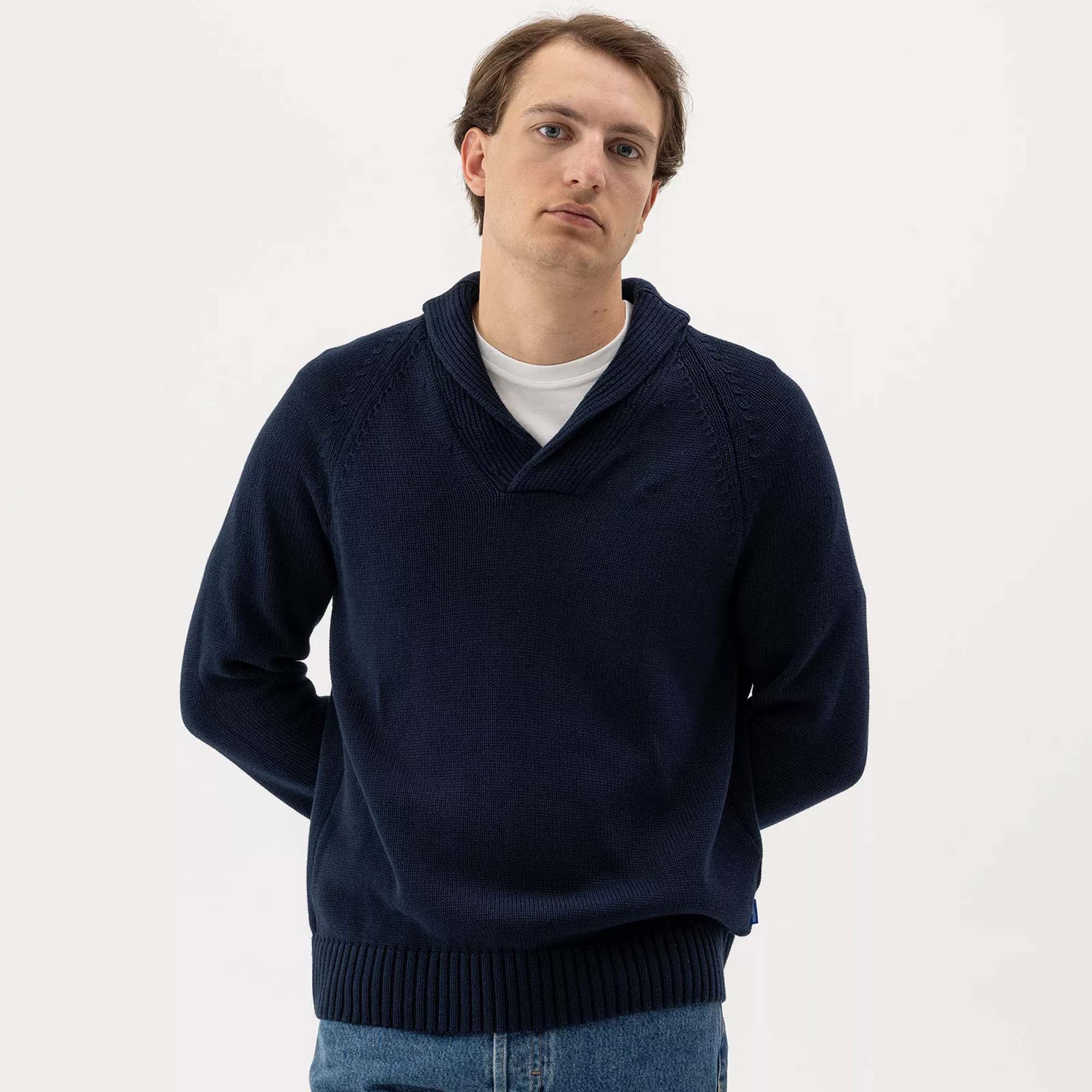 Holebrook Genser Roger Navy 100% Økologisk Bomull